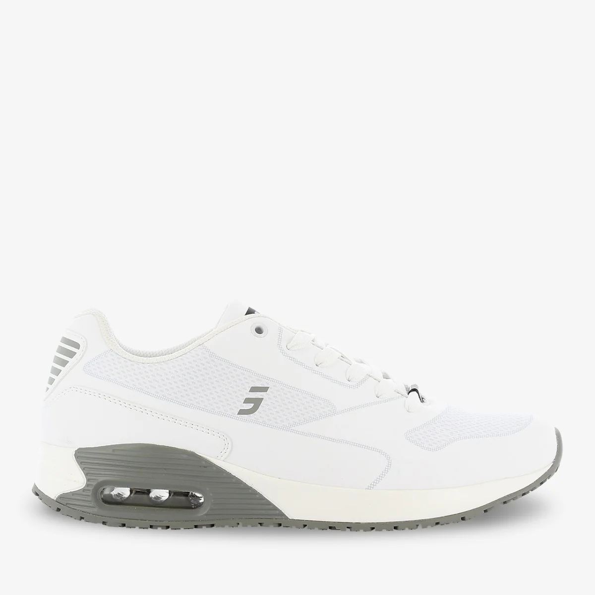 Justin Comfortable Nursing Trainer for Men - White - Image 3