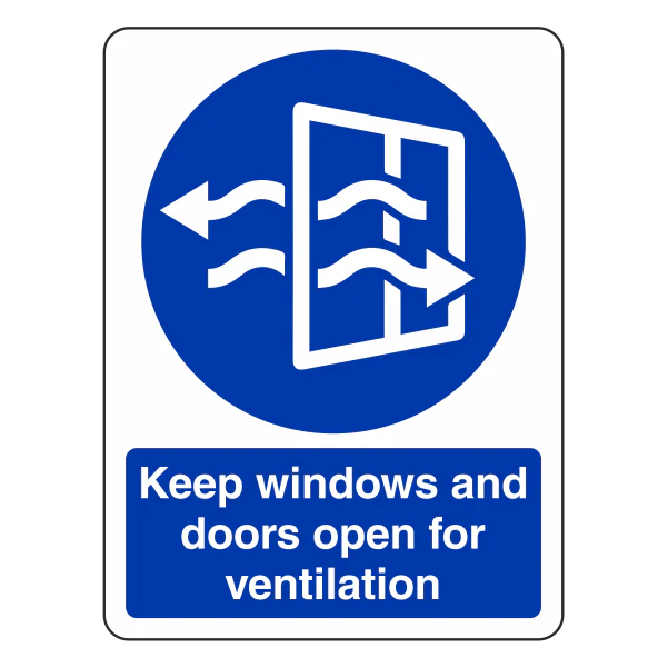 Keep Windows And Doors Open Sign - CLEARANCE