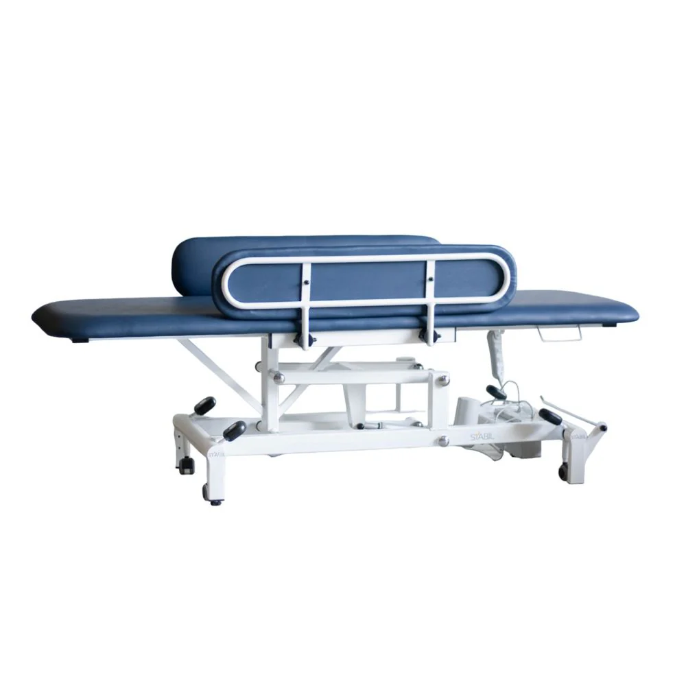 Komfort 1-Section Hydraulic Couch / Changing Table - White Frame/Navy Charcoal - Image 2
