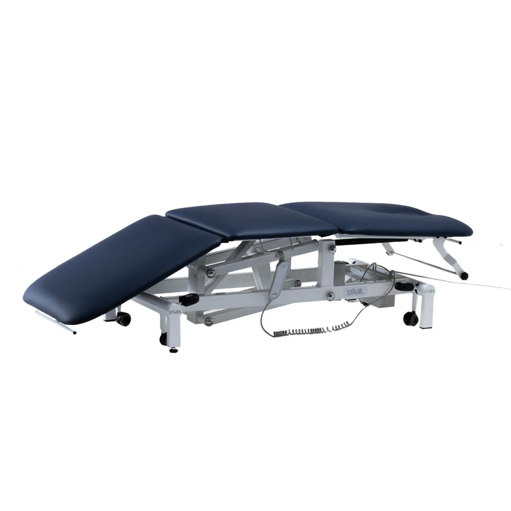 Komfort 3-Section Electric - White Frame - Mid Blue Upholstery - Image 3
