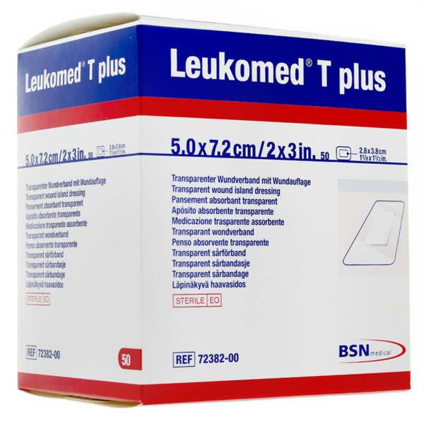 Leukomed Dressing 7.2cm x 5cm (pad size 3cm x 4cm) Pack of 50 - CLEARANCE