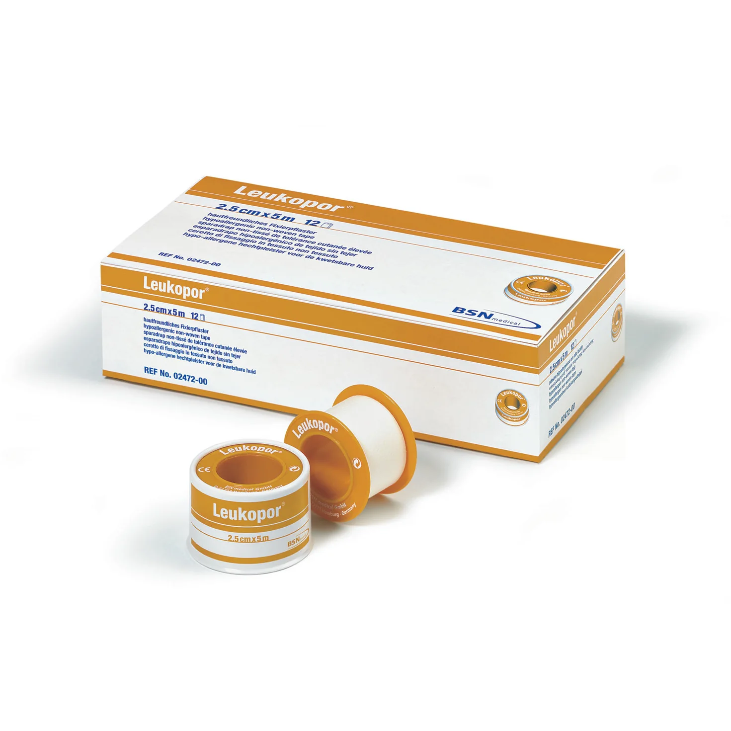 Leukopor® 1.25cm x 5m Zinc Surgical Adhesive Tape per Roll