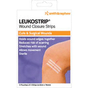 Leukostrip Post-Op Sterile Wound Closure Strip 13mm x 102mm - Pack of 50 (6 strips per line)