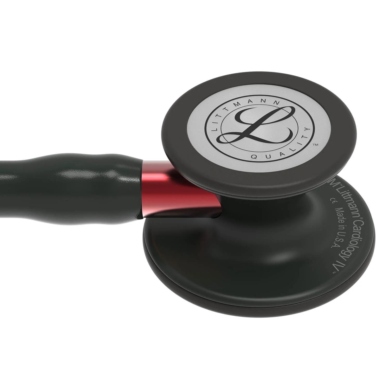 Littmann Cardiology IV Diagnostic Stethoscope: Black & Black - Red Stem 6200 - Image 5