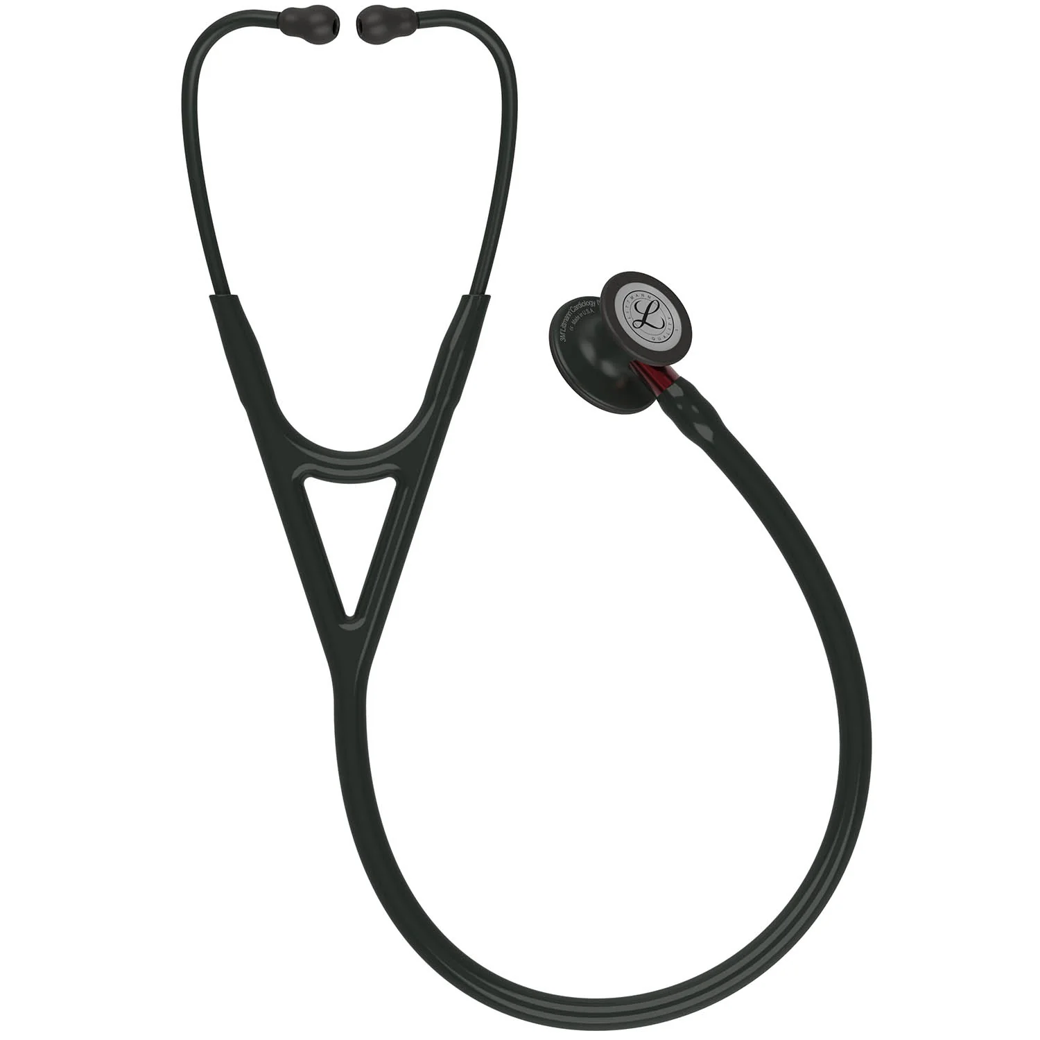 Littmann Cardiology IV Diagnostic Stethoscope: Black & Black - Red Stem 6200 - Image 6
