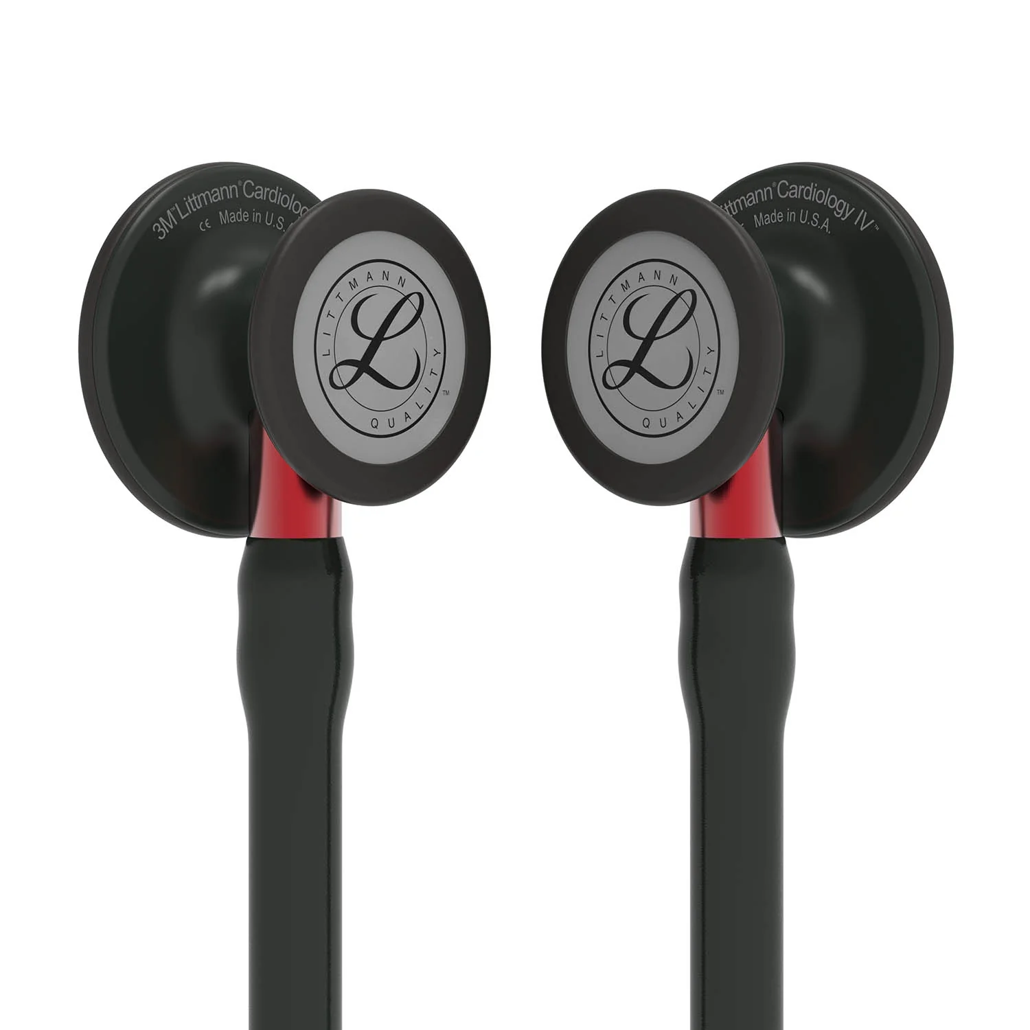 Littmann Cardiology IV Diagnostic Stethoscope: Black & Black - Red Stem 6200 - Image 7