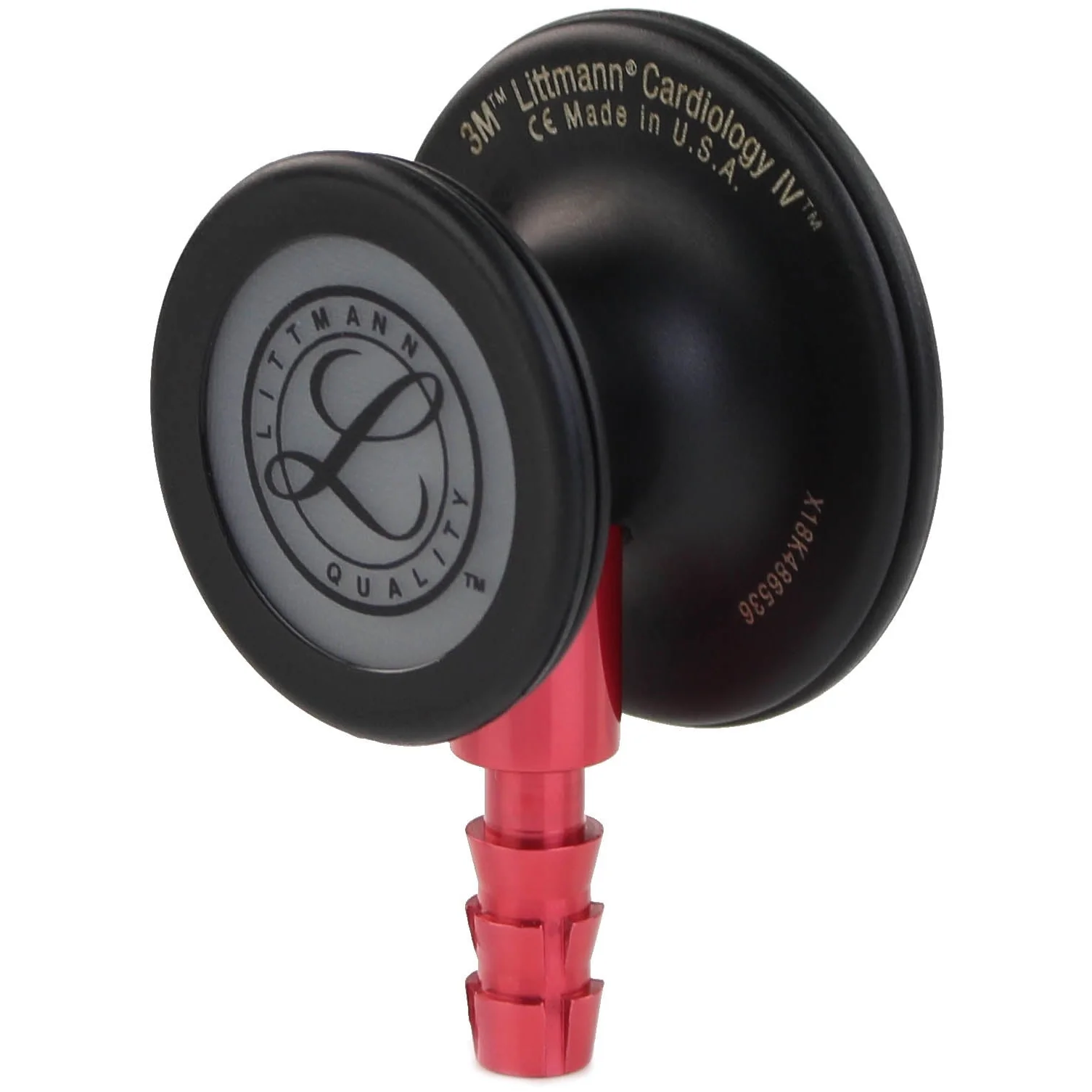 Littmann Cardiology IV Diagnostic Stethoscope: Black & Black - Red Stem 6200 - Image 8