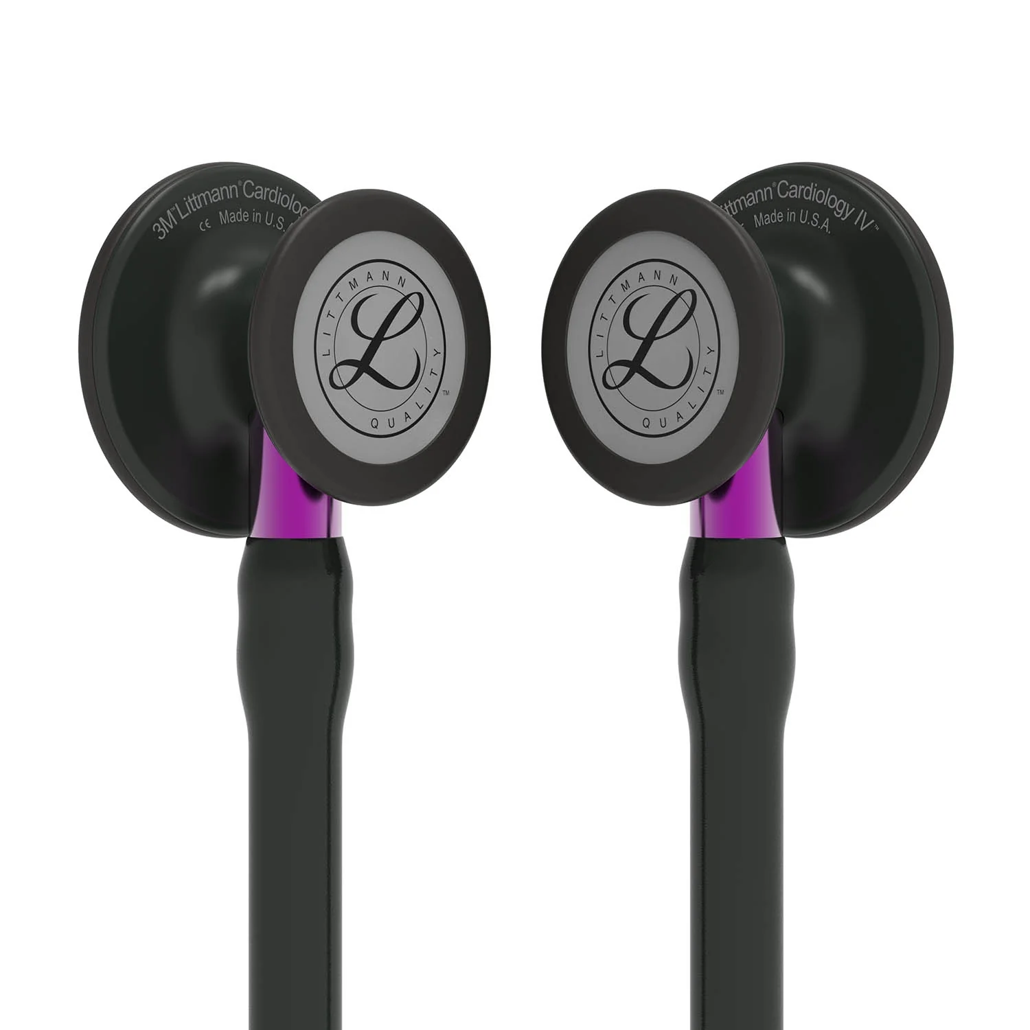 Littmann Cardiology IV Diagnostic Stethoscope: Black & Black - Violet Stem 6203 - Image 8
