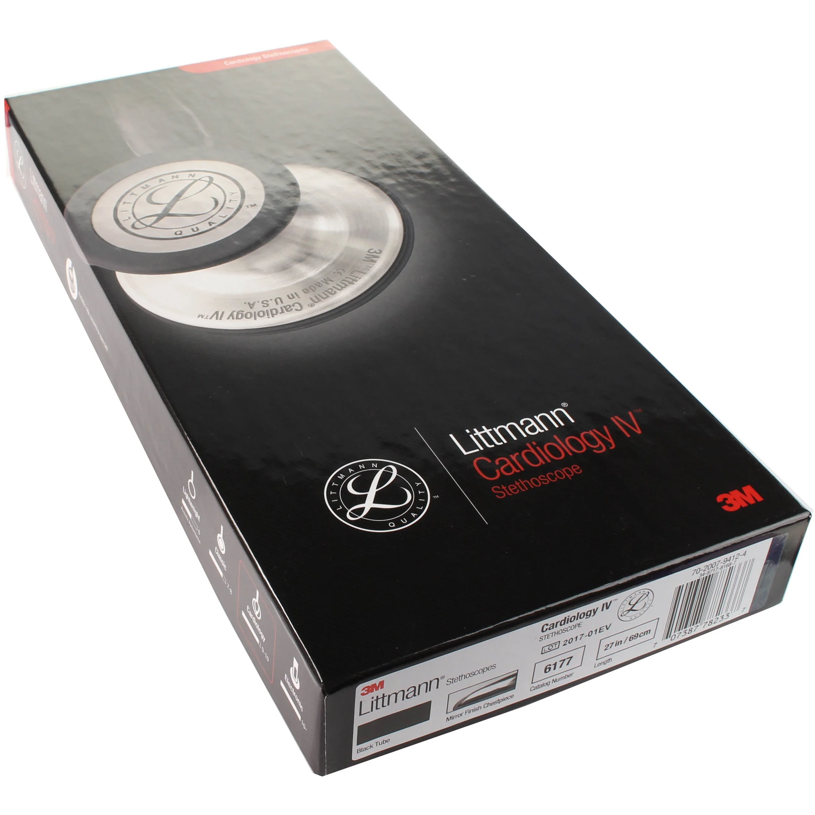 Littmann Cardiology IV Diagnostic Stethoscope: Black - Mirror Finish 6177 - Image 7