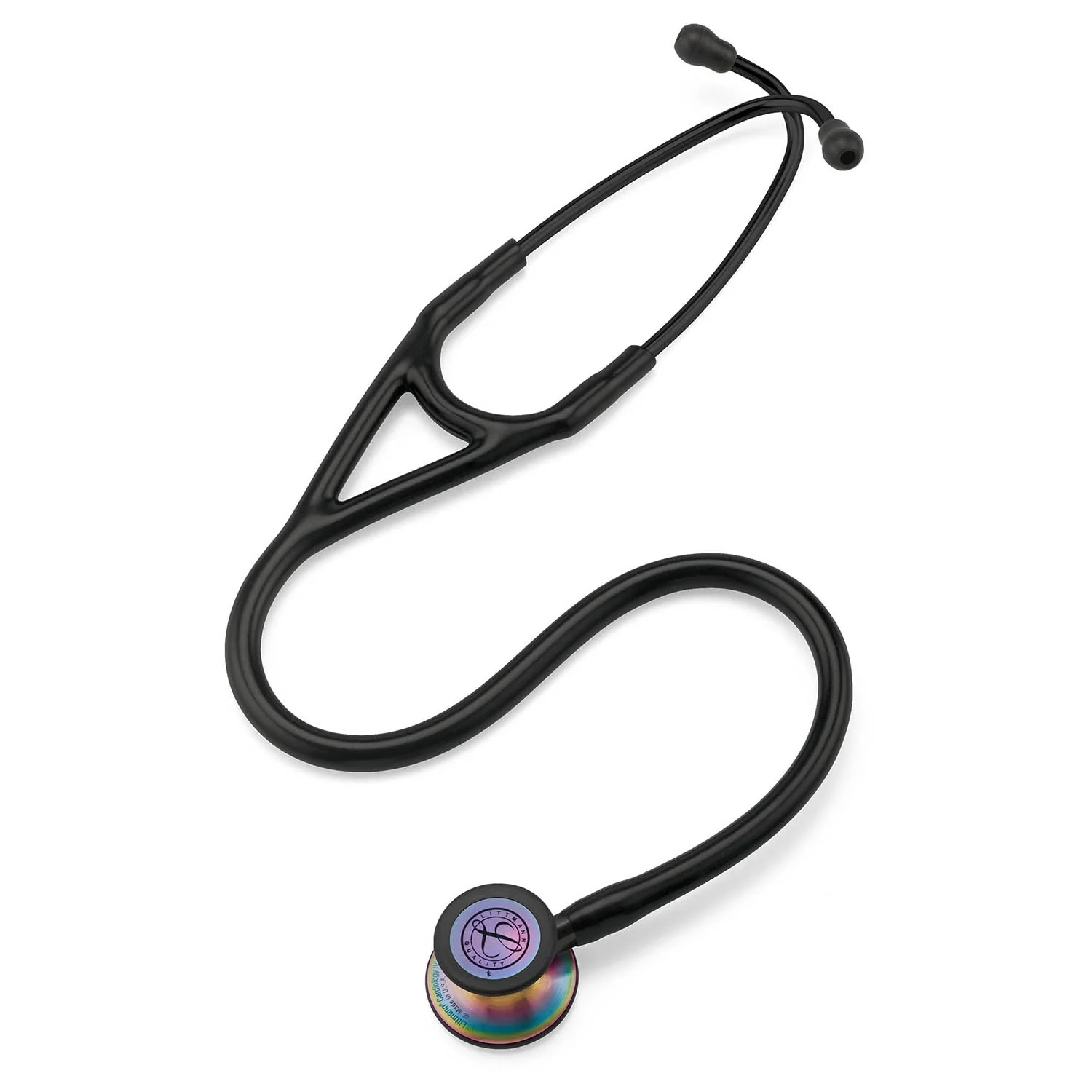 Littmann Cardiology IV Diagnostic Stethoscope: Black & Rainbow 6165 - Over Engraved - Image 9