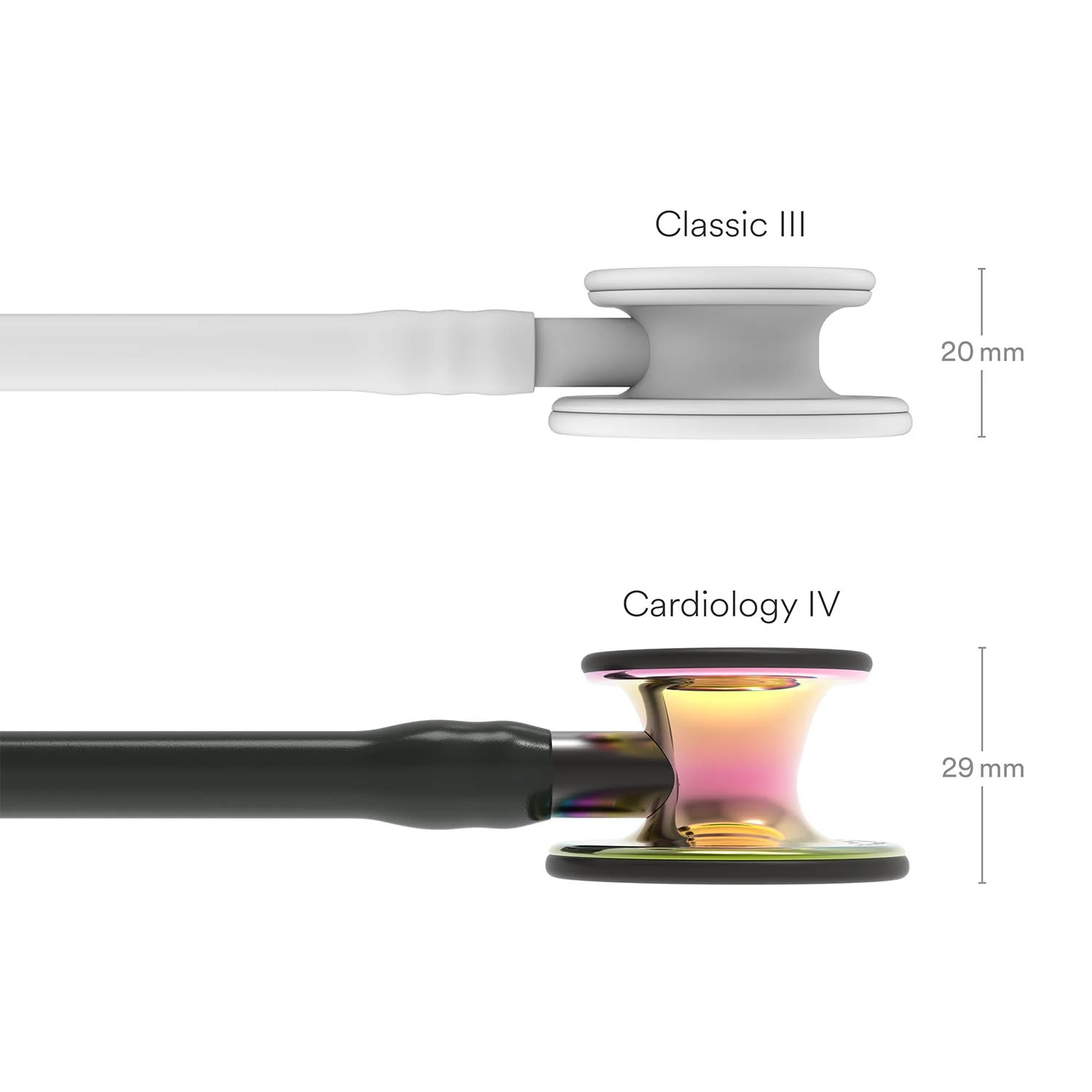 Littmann Cardiology IV Diagnostic Stethoscope: High Polish Rainbow & Black - Smoke Stem 6240 - Image 7