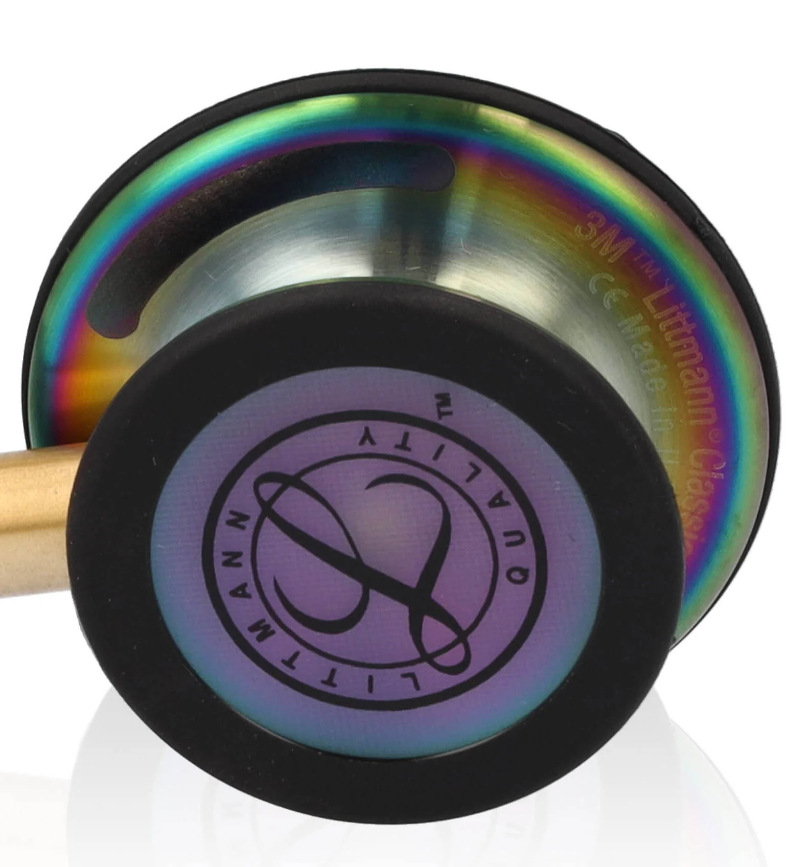 Littmann Cardiology IV Diagnostic Stethoscope: High Polish Rainbow & Plum - Violet Stem 6239 - Over Engraved