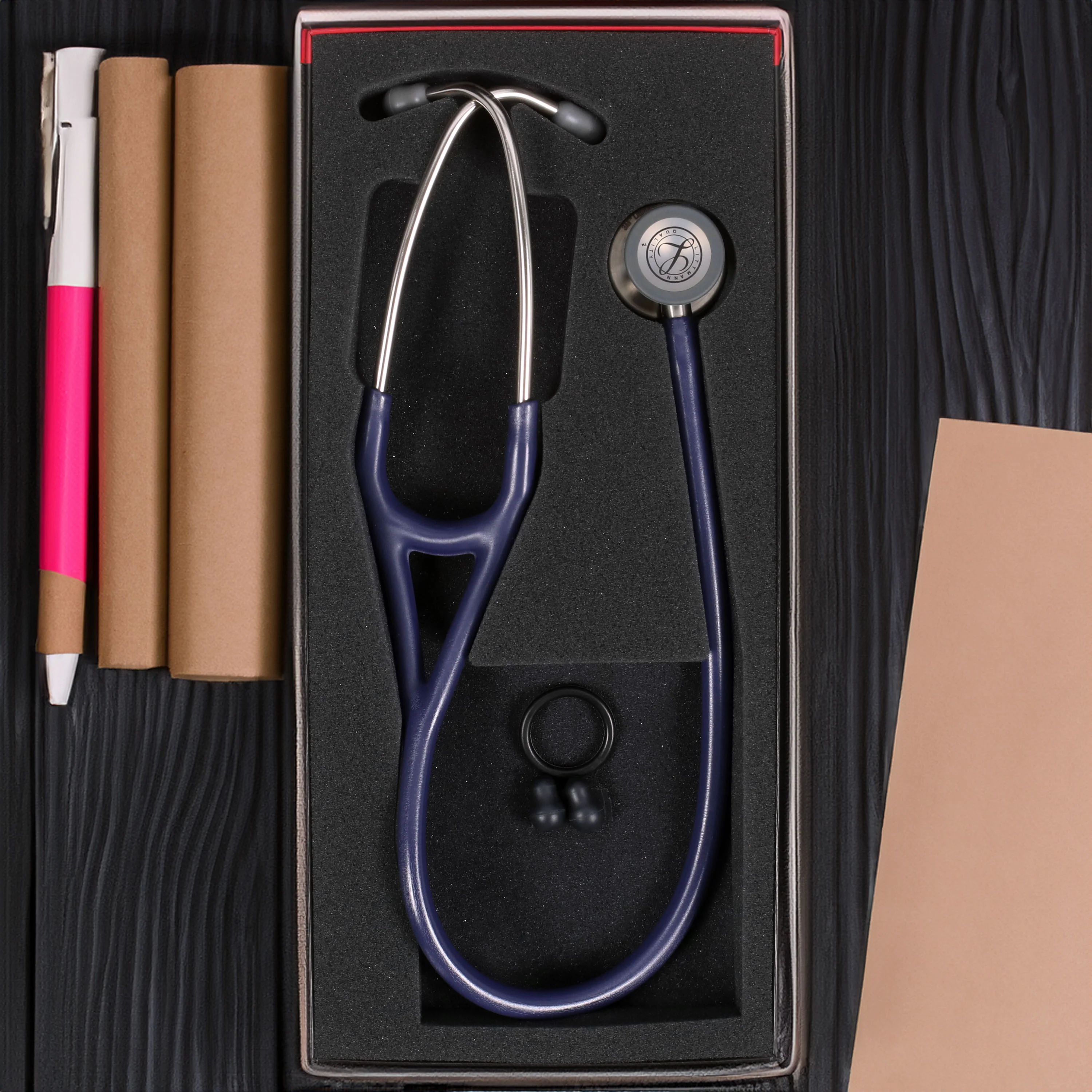 Littmann Cardiology IV Diagnostic Stethoscope: Satin Midnight Blue Tube 6187C - Image 6
