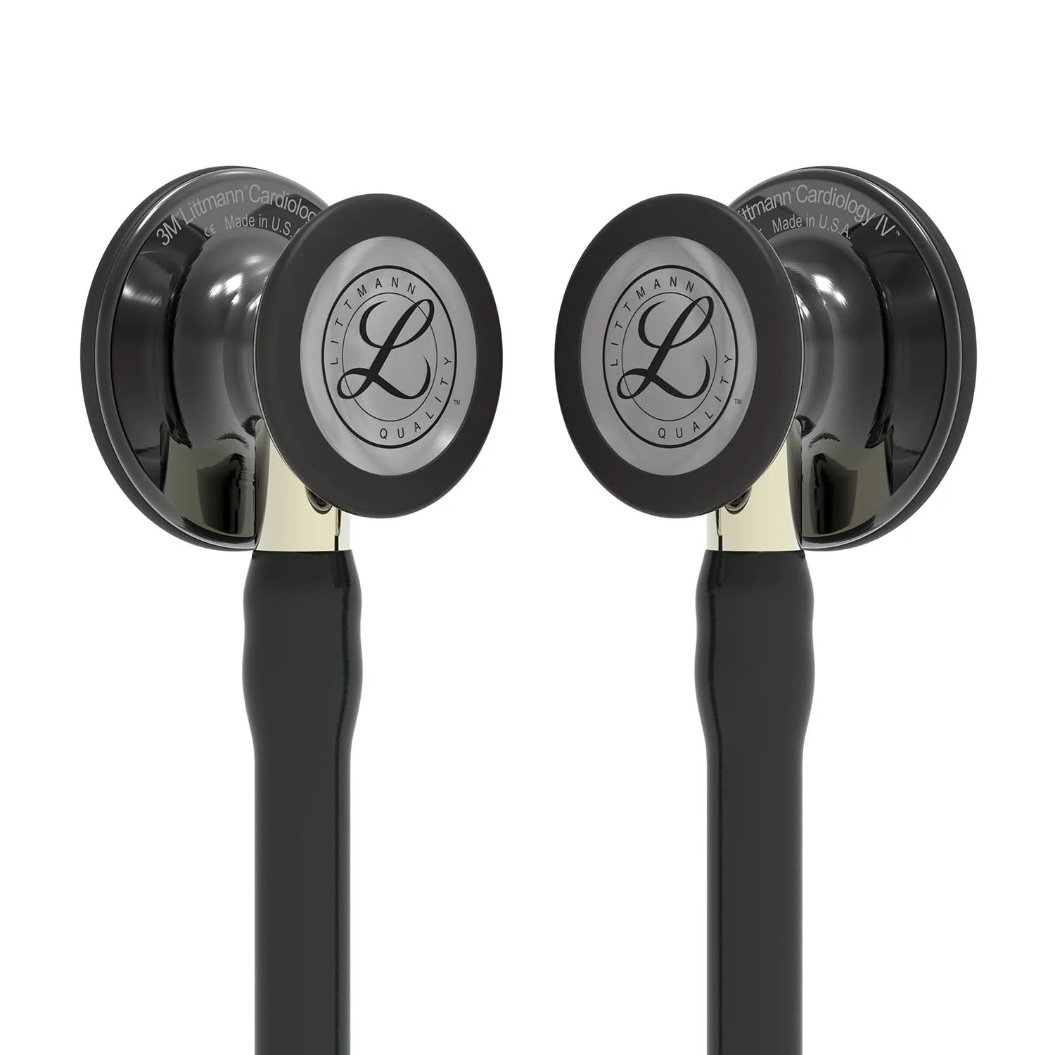 Littmann Cardiology IV Diagnostic Stethoscope: Polished Smoke & Black - Champagne Stem 6204 - Image 3