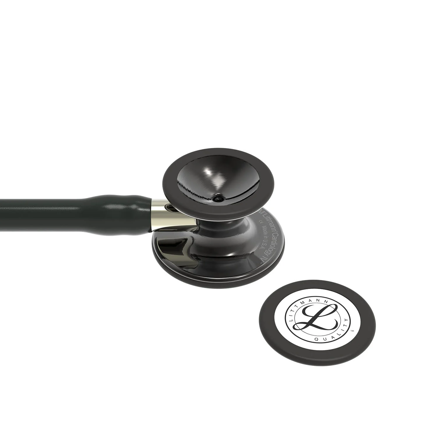 Littmann Cardiology IV Diagnostic Stethoscope: Polished Smoke & Black - Champagne Stem 6204 - Image 4