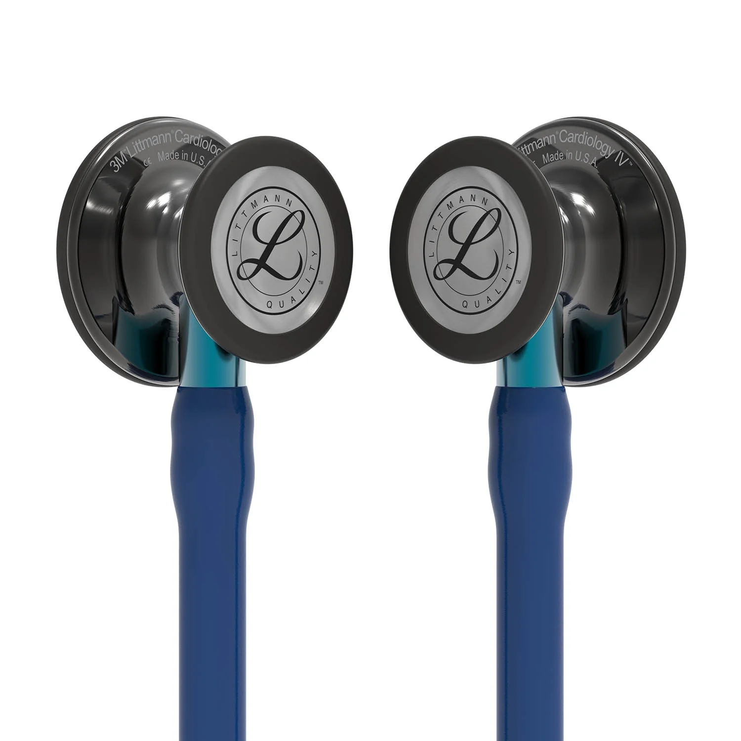 Littmann Cardiology IV Diagnostic Stethoscope: Polished Smoke & Navy - Blue Stem 6202 - Image 6