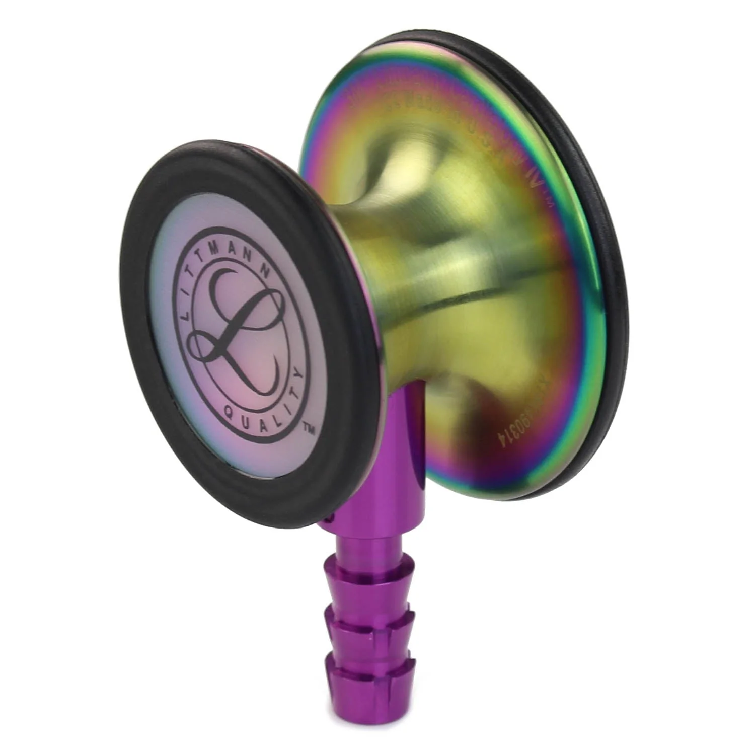 Littmann Cardiology IV Diagnostic Stethoscope: Rainbow & Plum - Violet Stem 6205 - Over Engraved - Image 10