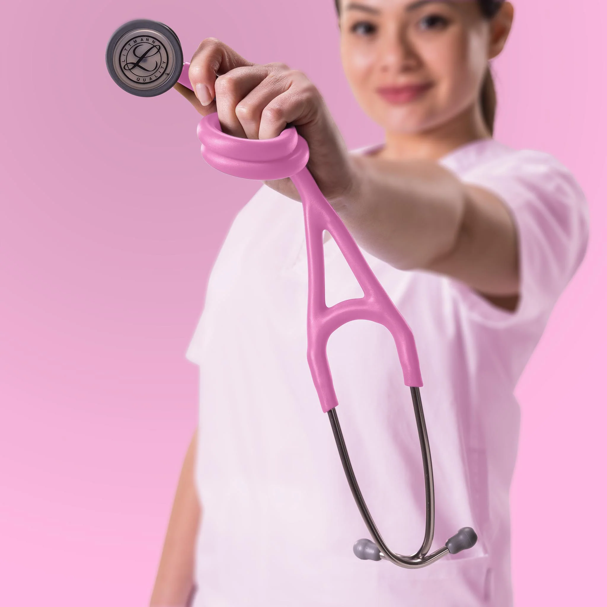 Littmann Cardiology IV Diagnostic Stethoscope: Satin Rose Pink Tube 6159C - Image 8