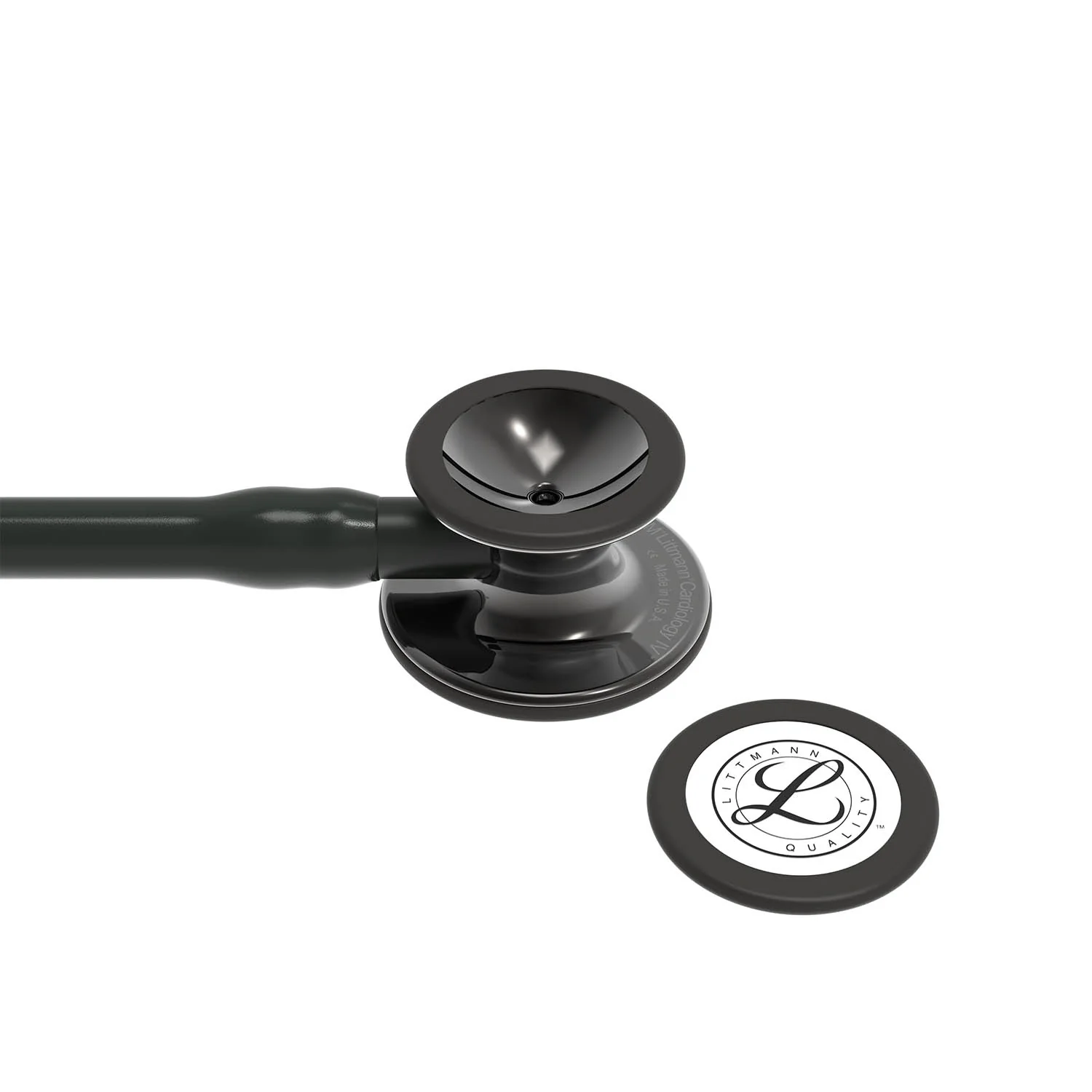 Littmann Cardiology IV Diagnostic Stethoscope: Smoke & Black - Black Stem 6232 - Image 4