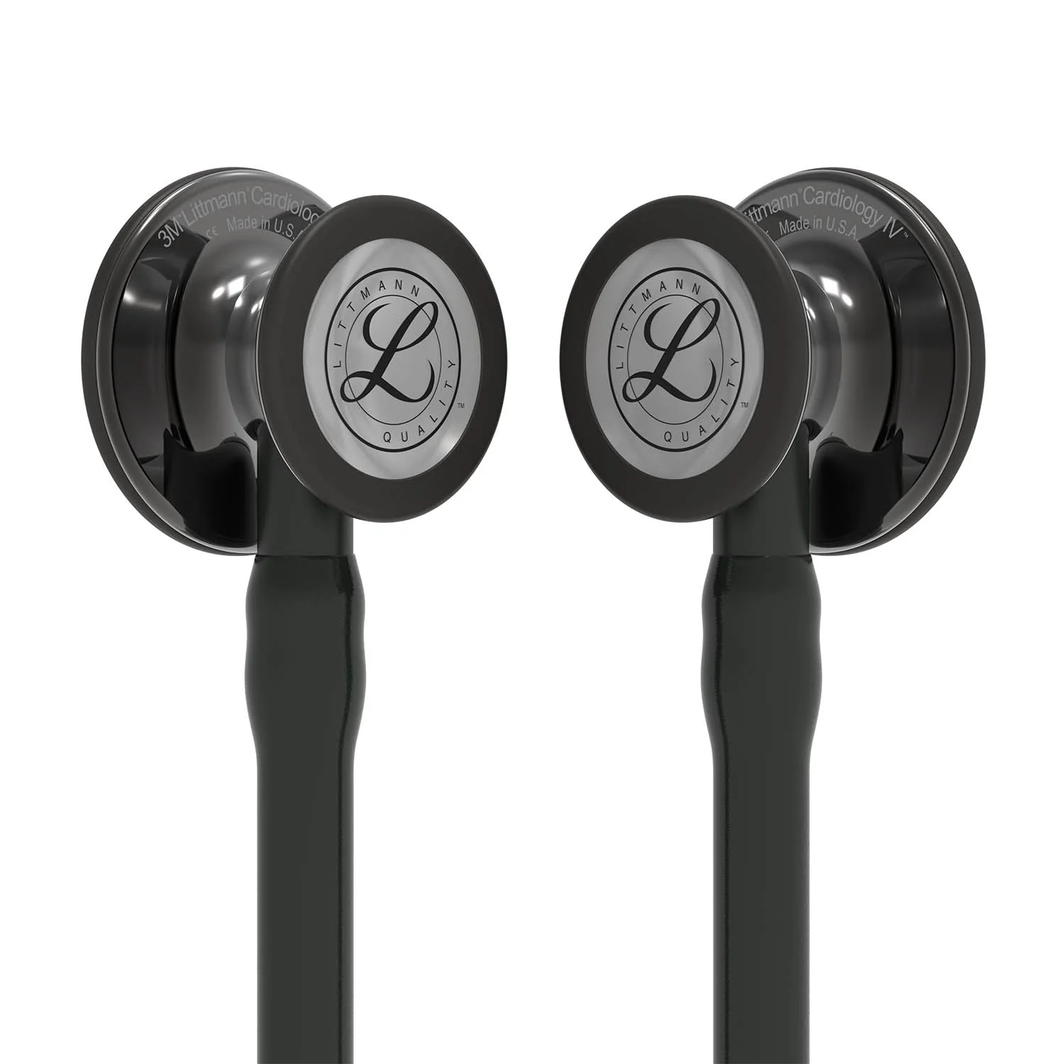 Littmann Cardiology IV Diagnostic Stethoscope: Smoke & Black - Black Stem 6232 - Over Engraved - Image 6