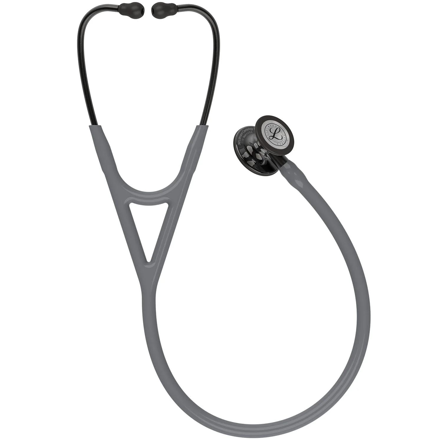 Littmann Cardiology IV Diagnostic Stethoscope: Smoke & Grey - Smoke Stem 6238 - Over Engraved - Image 3