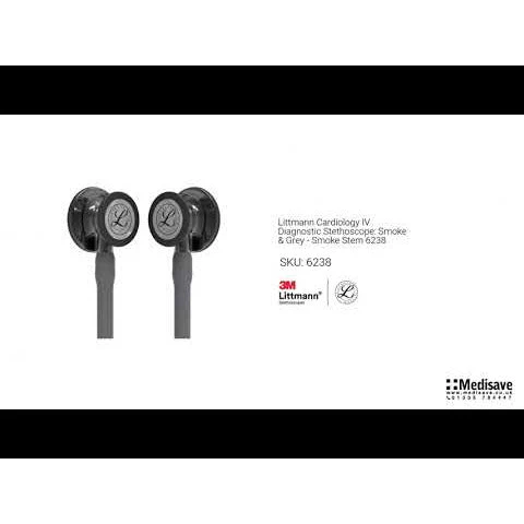 Littmann Cardiology IV Diagnostic Stethoscope: Smoke & Grey - Smoke Stem 6238 - Over Engraved - Image 8