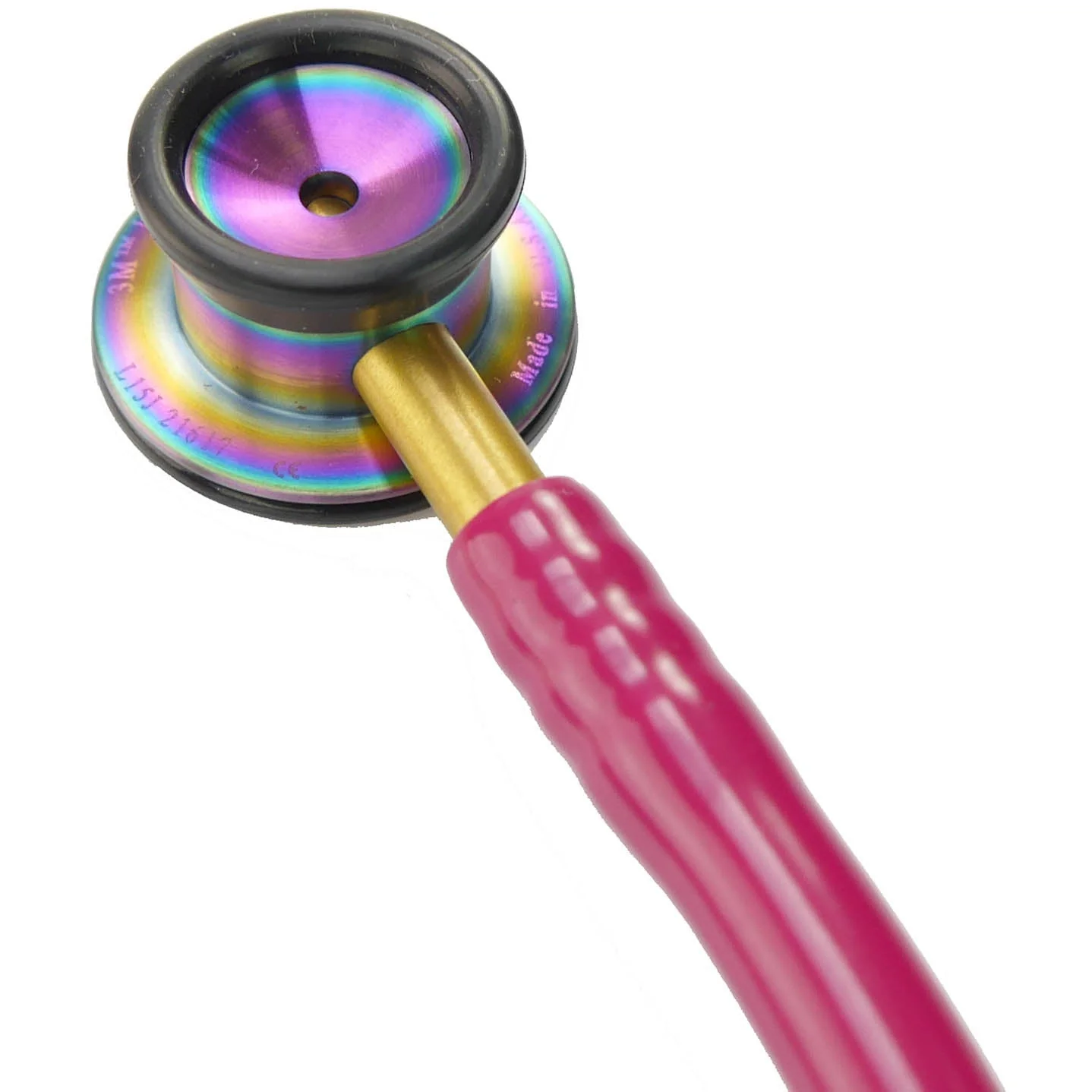 Littmann Classic II Infant Stethoscope: Raspberry Rainbow 2157 - Over Engraved - Image 3