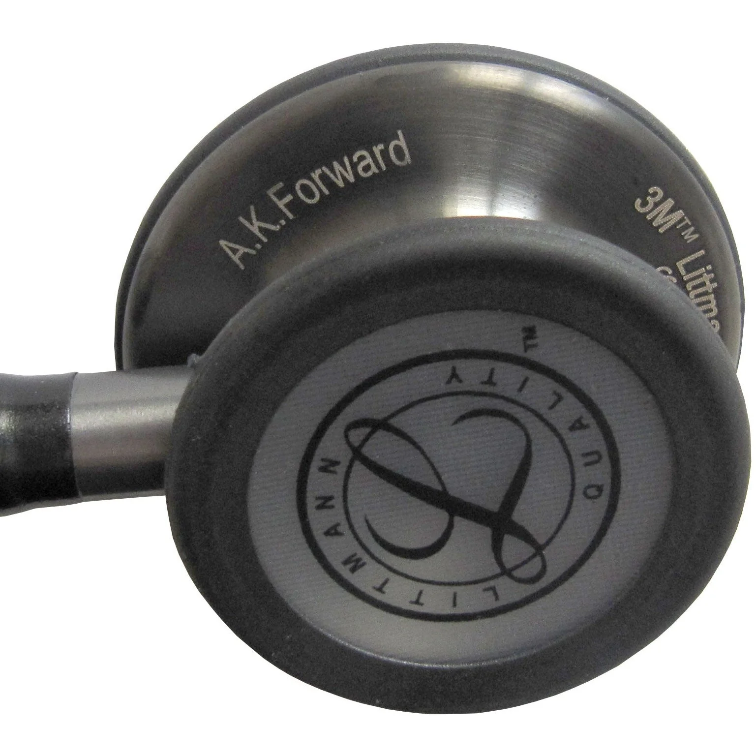 Littmann Classic III Monitoring Stethoscope: Black and Smoke 5811 - Over Engraved - Image 7