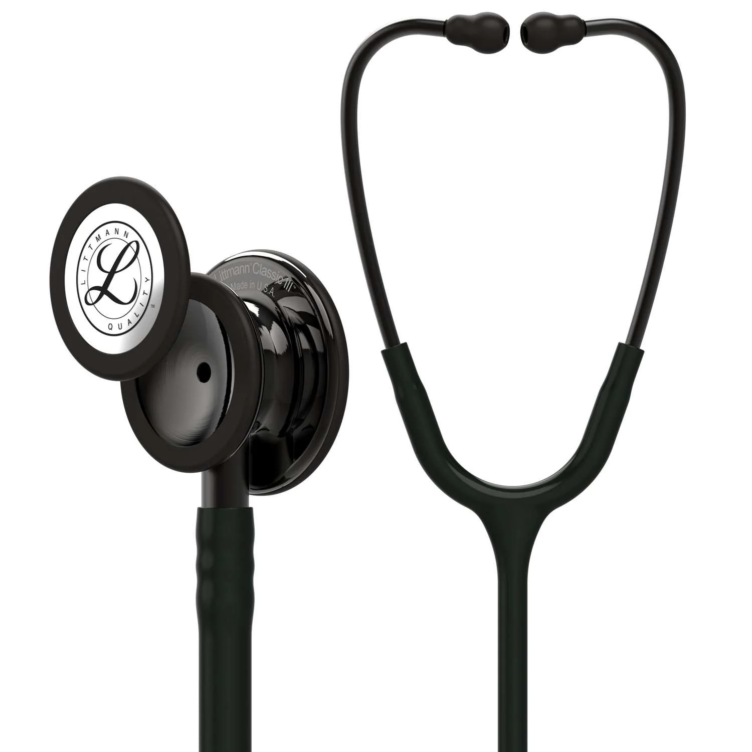 Littmann Classic III Monitoring Stethoscope: Black and Smoke 5811 - Over Engraved - Image 8
