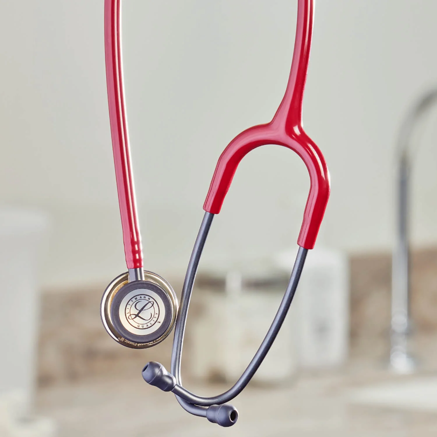 Littmann Classic III Monitoring Stethoscope: Burgundy 5627 - Over Engraved - Image 3