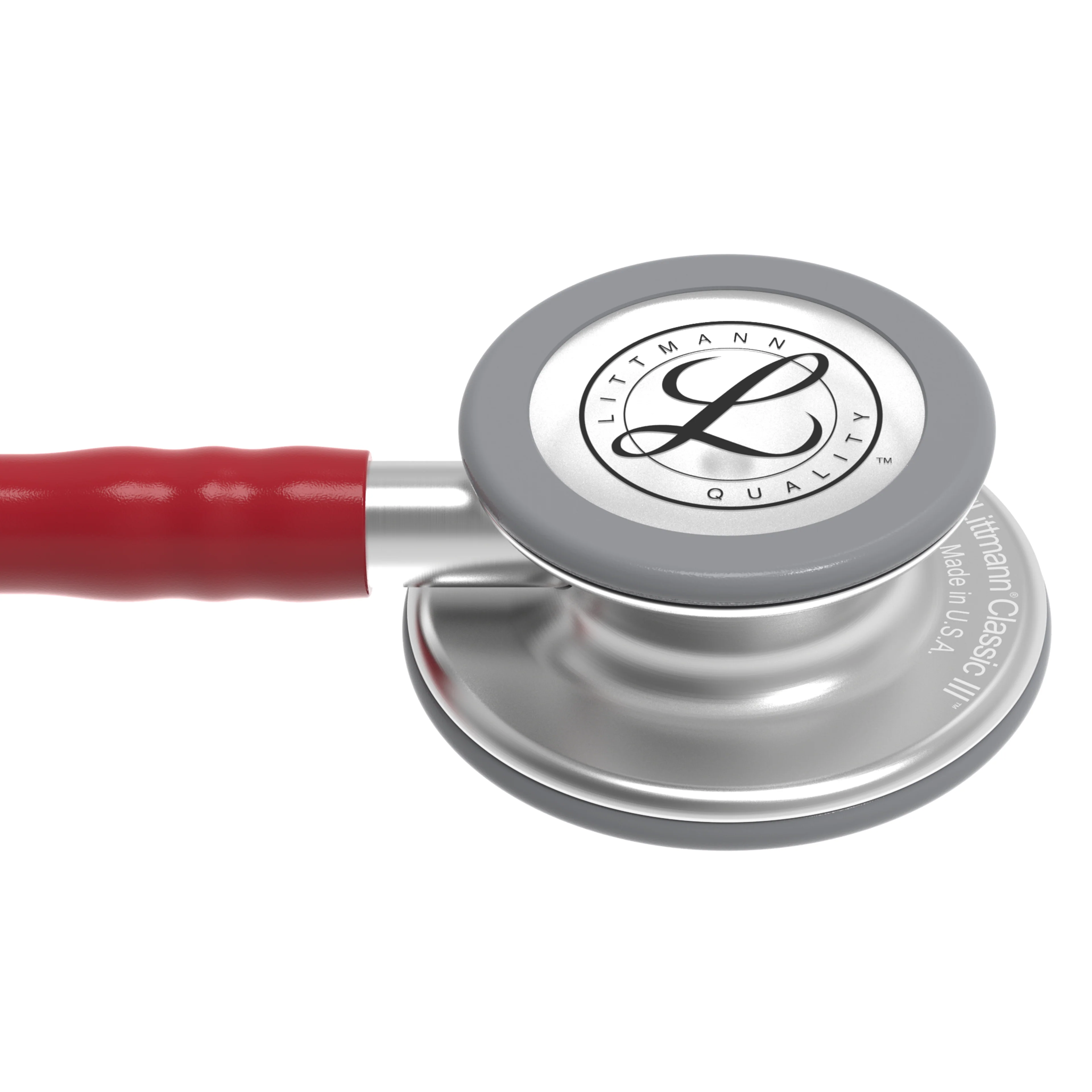 Littmann Classic III Monitoring Stethoscope: Burgundy 5627 - Over Engraved - Image 8