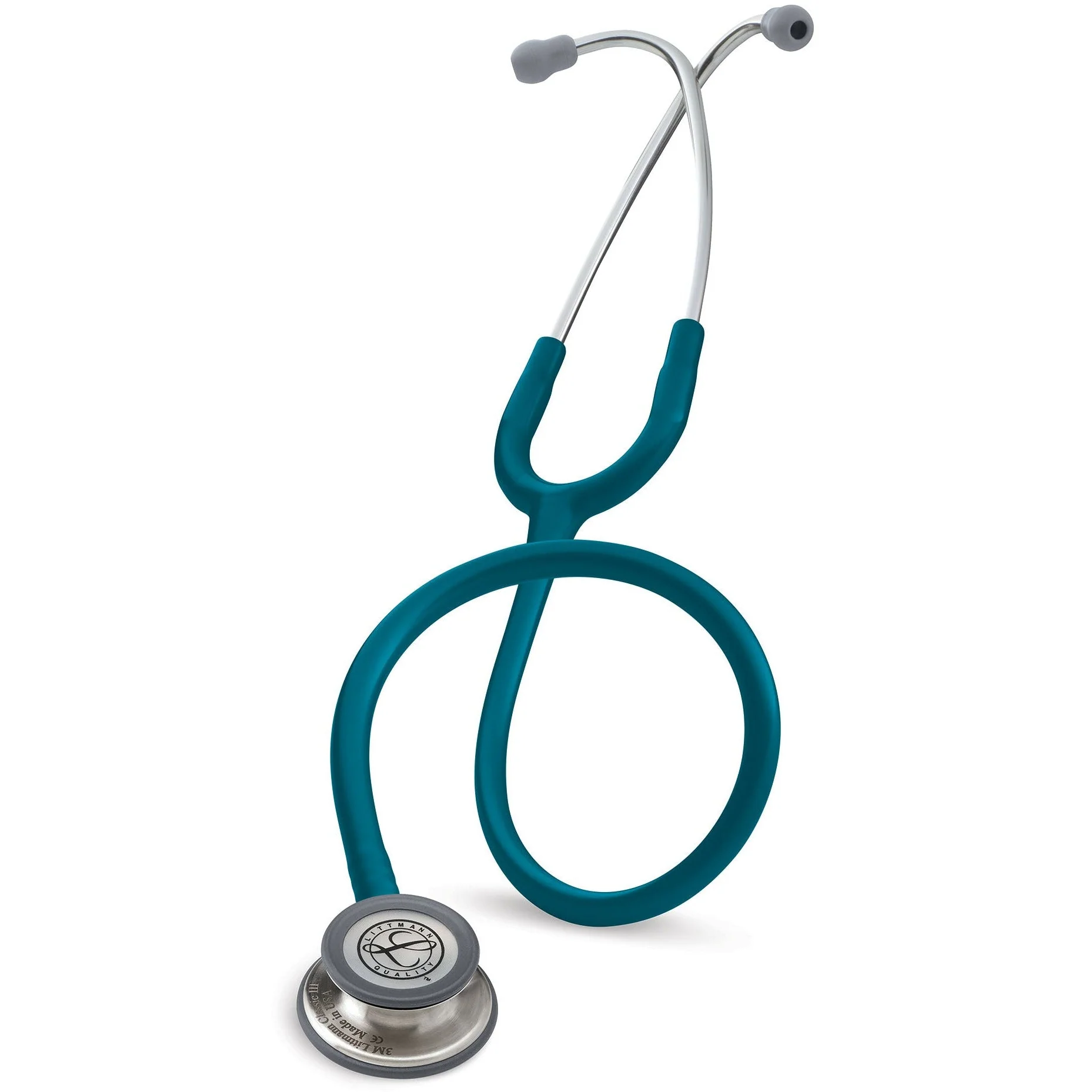 Littmann Classic III Monitoring Stethoscope: Caribbean Blue 5623 - Over Engraved - Image 2