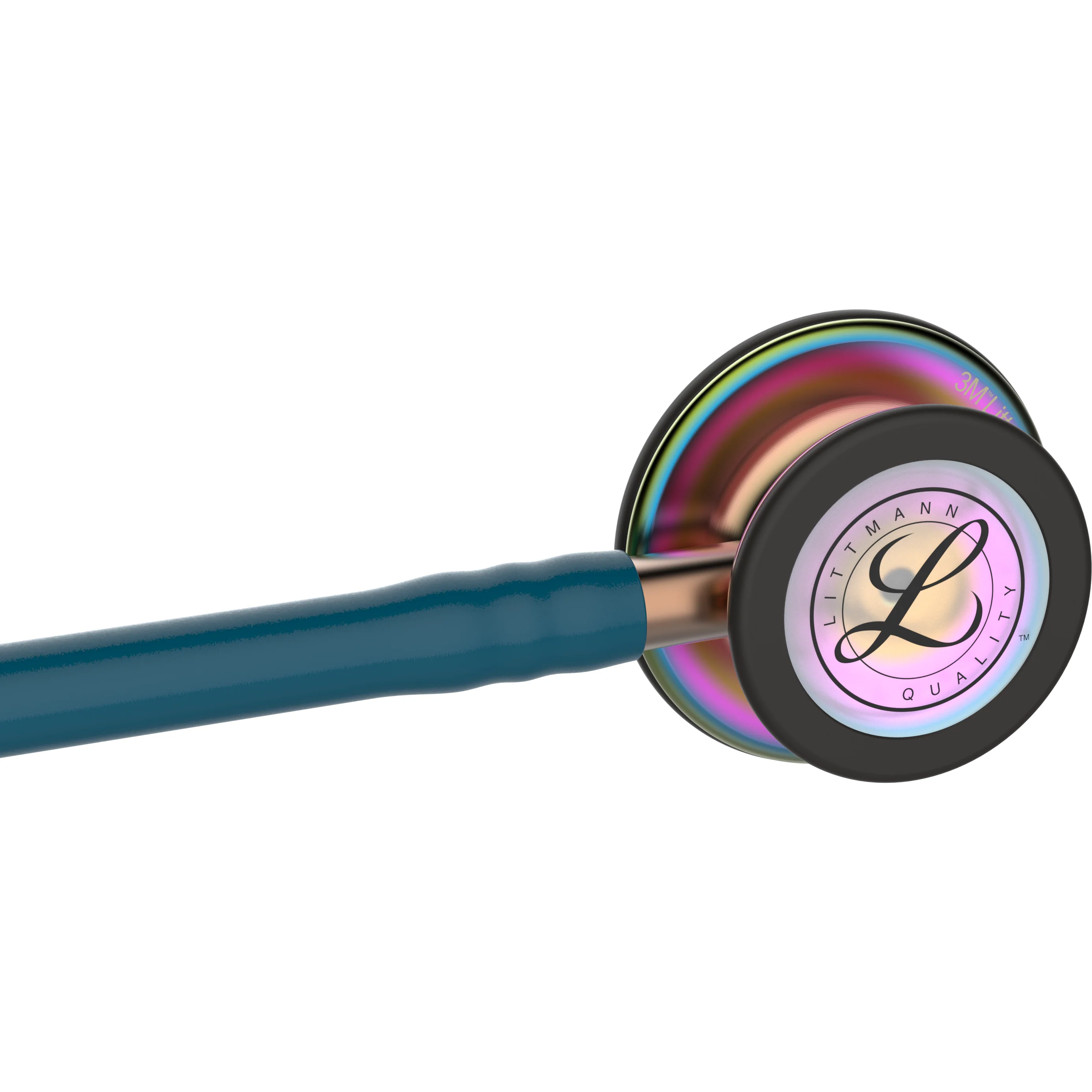 Littmann Classic III Monitoring Stethoscope: Caribbean Blue Rainbow 5807 - Over Engraved - Image 11