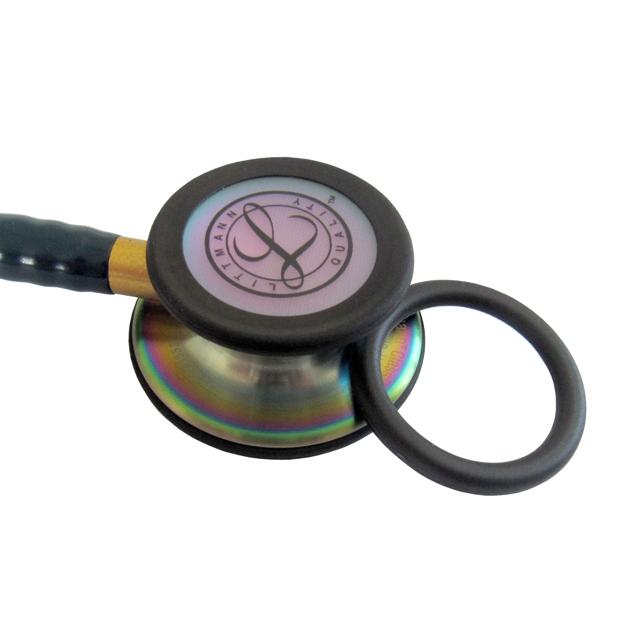 Littmann Classic III Monitoring Stethoscope: Caribbean Blue Rainbow 5807 - Over Engraved - Image 8