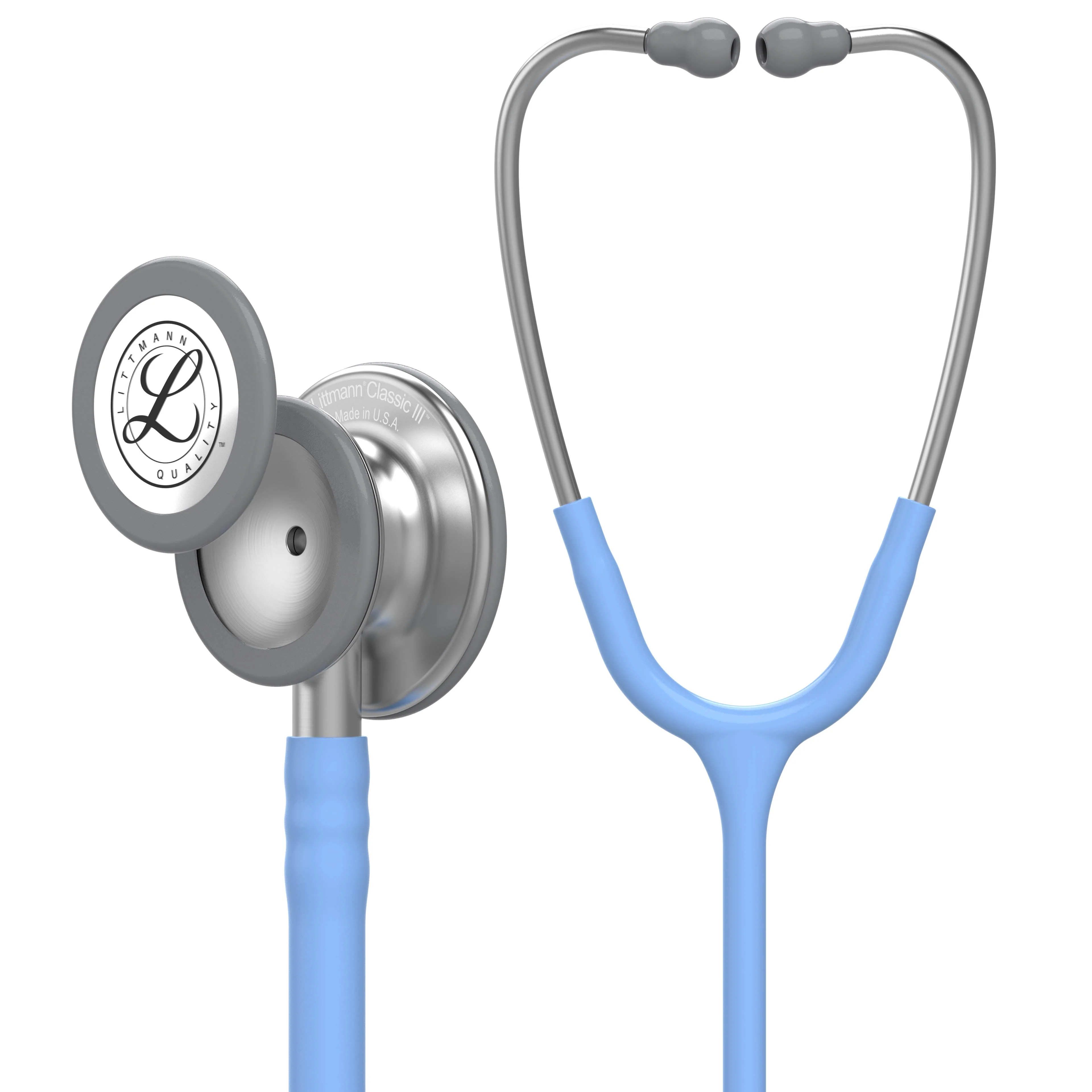 Littmann Classic III Monitoring Stethoscope: Ceil Blue 5630 - Over Engraved - Image 4