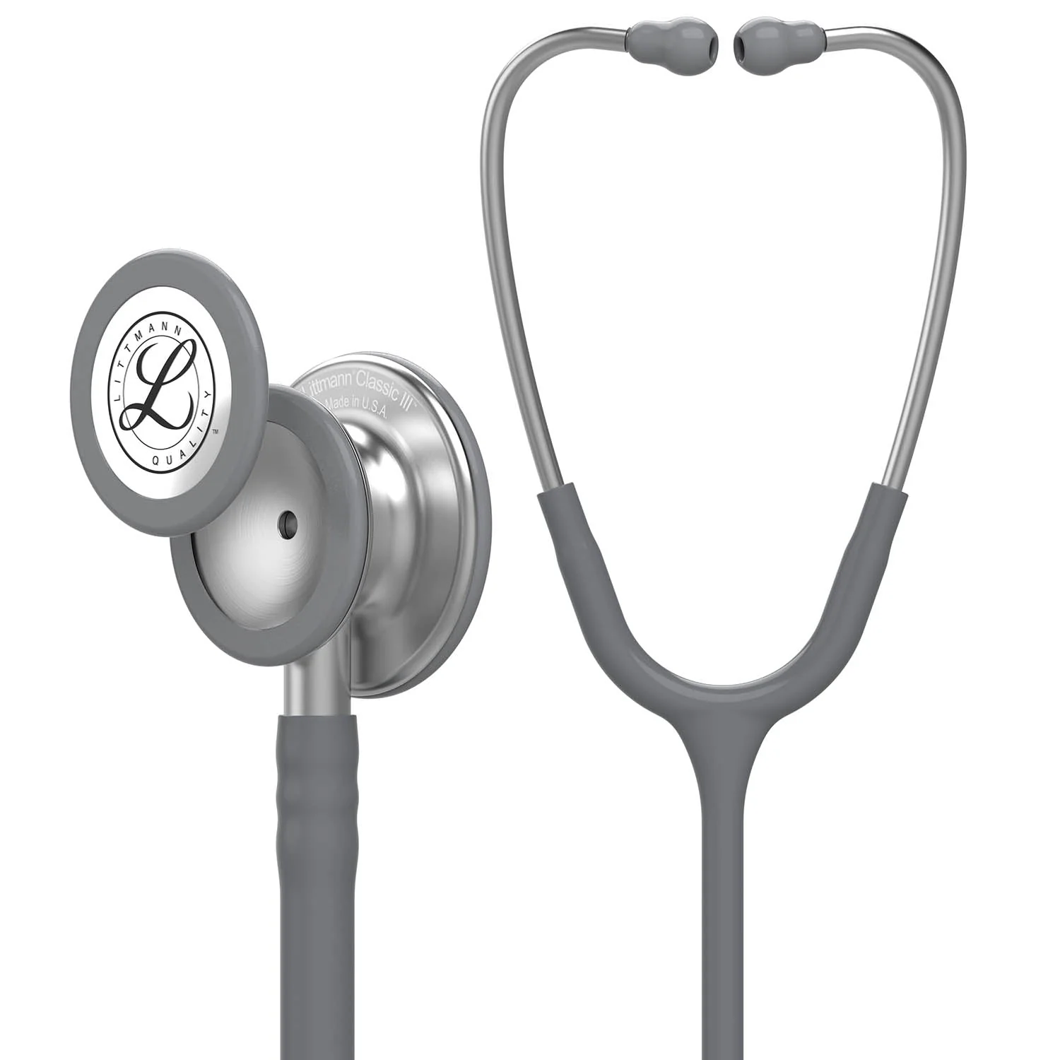 Littmann Classic III Monitoring Stethoscope: Grey 5621 - Over Engraved - Image 2