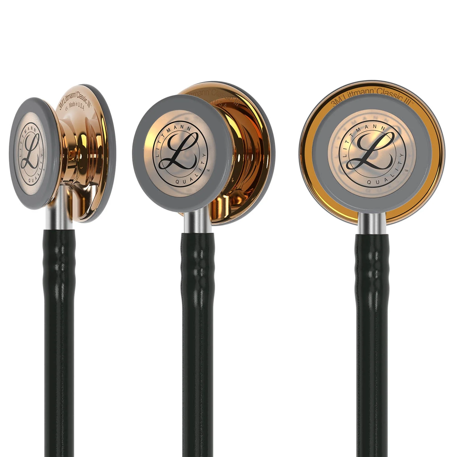 Littmann Classic III Monitoring Stethoscope: High Polish Copper & Black - Limited Edition 5646 - Over Engraved - Image 3