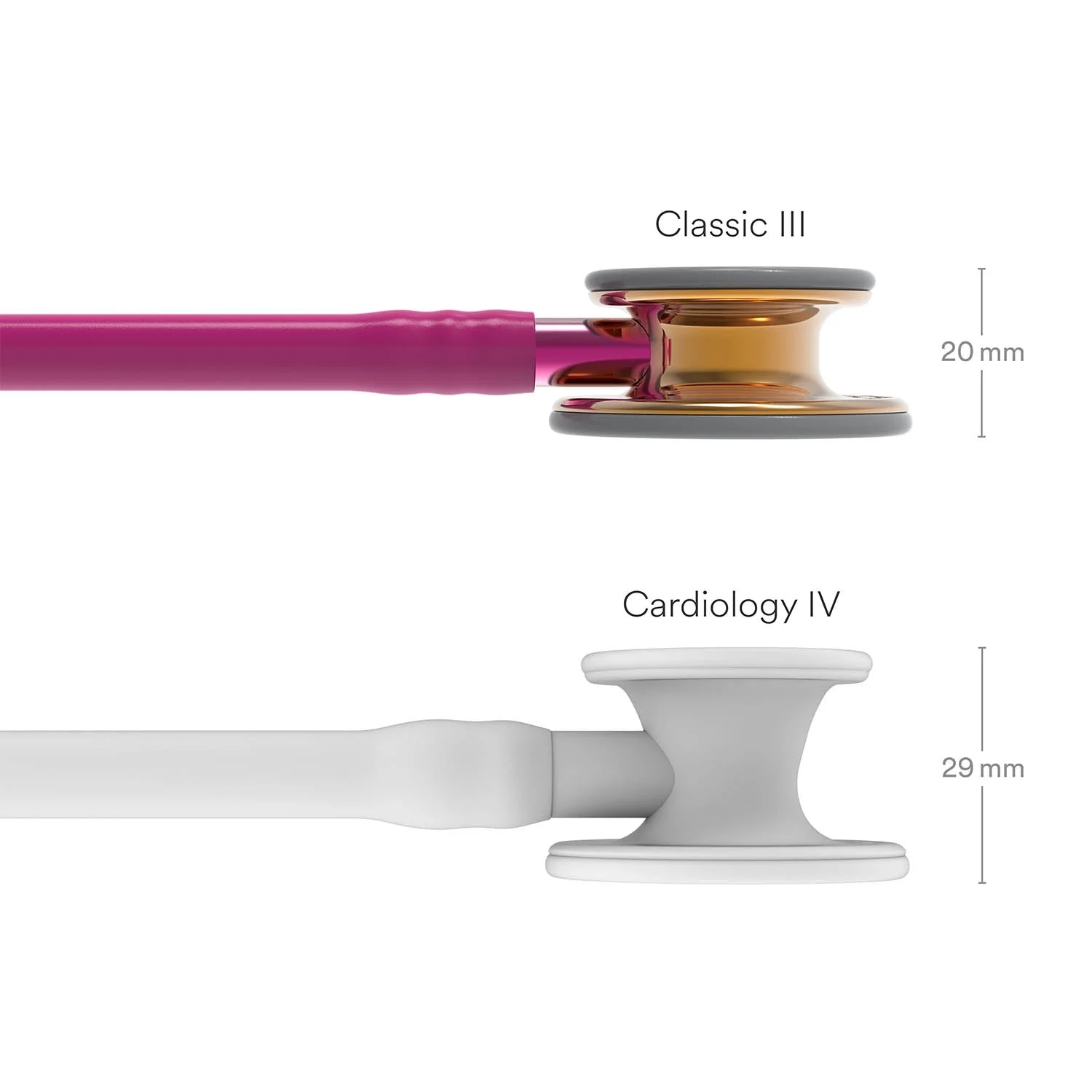 Littmann Classic III Monitoring Stethoscope: High Polish Copper & Raspberry - 5647 - Over Engraved - Image 6