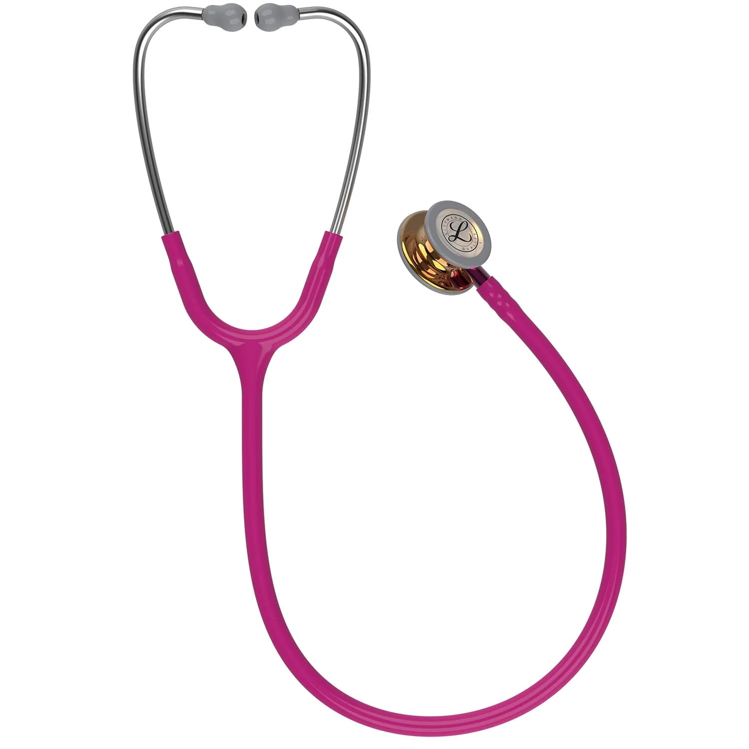 Littmann Classic III Monitoring Stethoscope: High Polish Copper & Raspberry - 5647 - Over Engraved - Image 7
