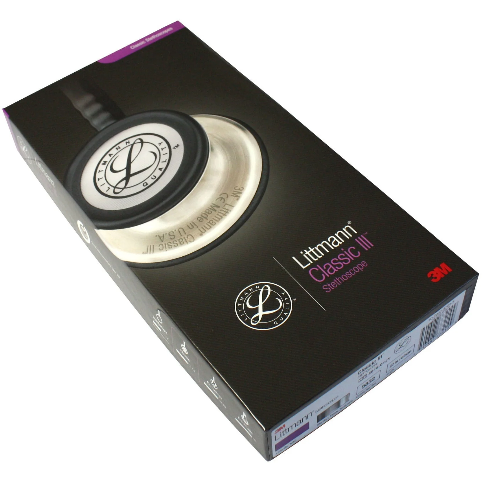 Littmann Classic III Monitoring Stethoscope: Lavender 5832 - Over Engraved - Image 10