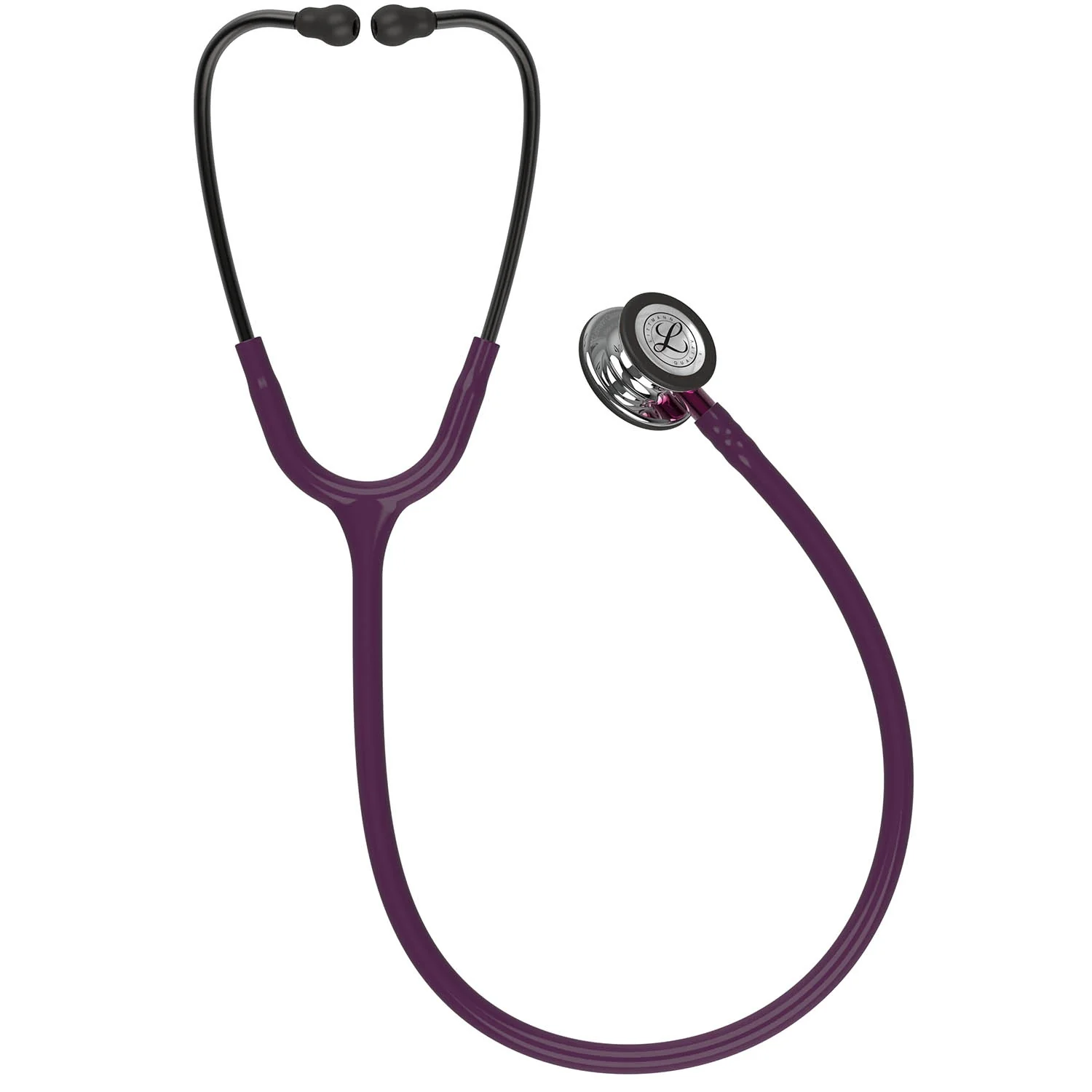 Littmann Classic III Monitoring Stethoscope: Mirror & Plum - Pink Stem 5960 - Over Engraved - Image 4