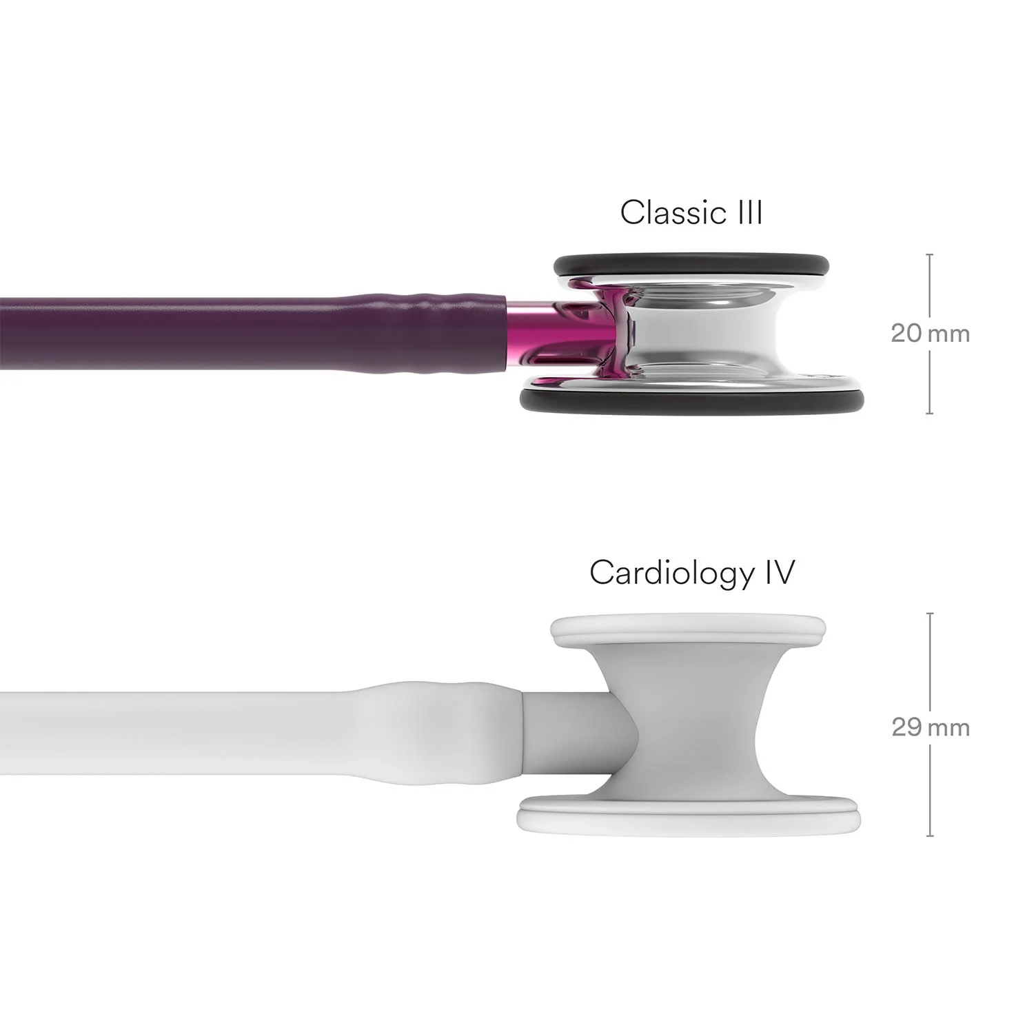 Littmann Classic III Monitoring Stethoscope: Mirror & Plum - Pink Stem 5960 - Over Engraved - Image 8