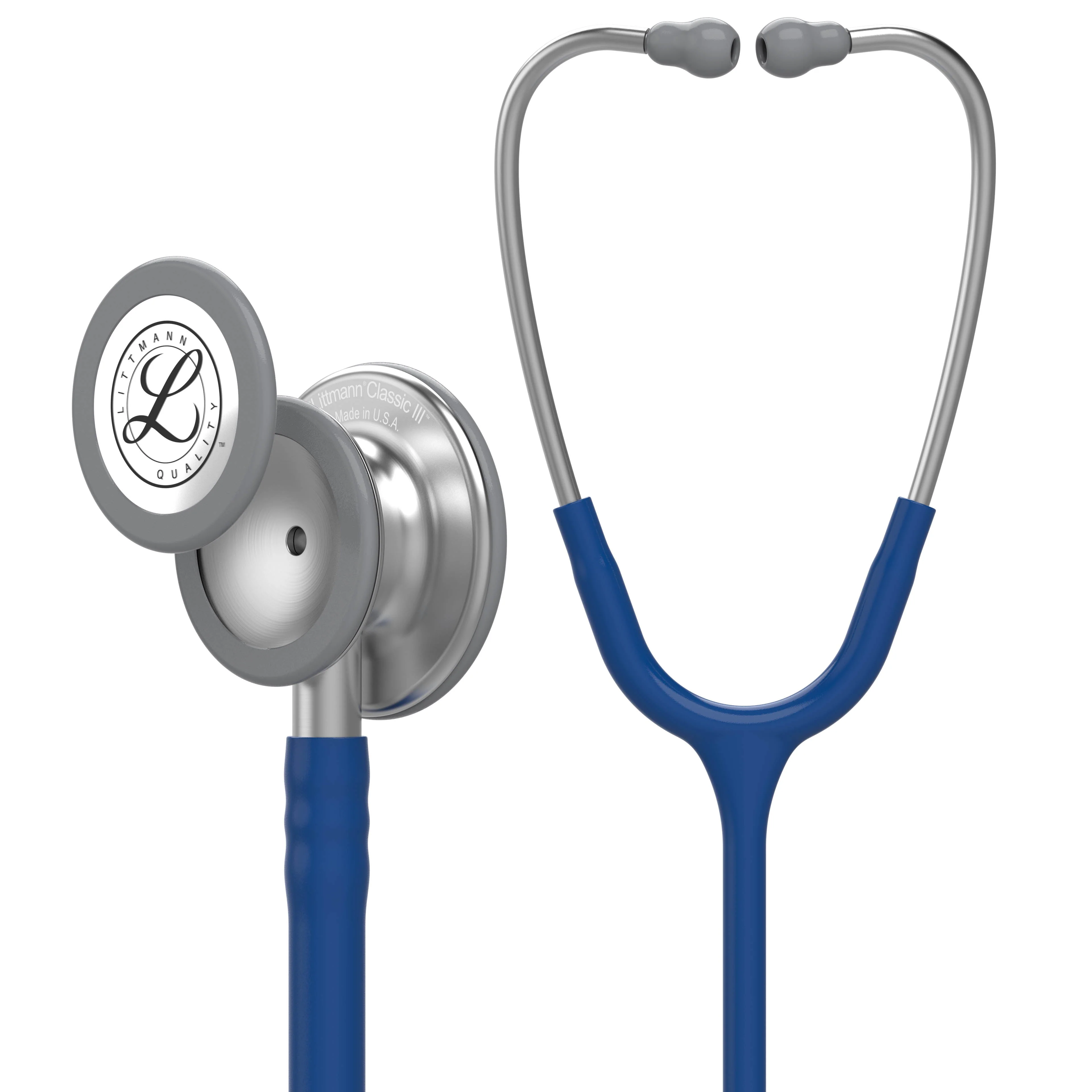 Littmann Classic III Monitoring Stethoscope: Navy Blue 5622 - Over Engraved - Image 4