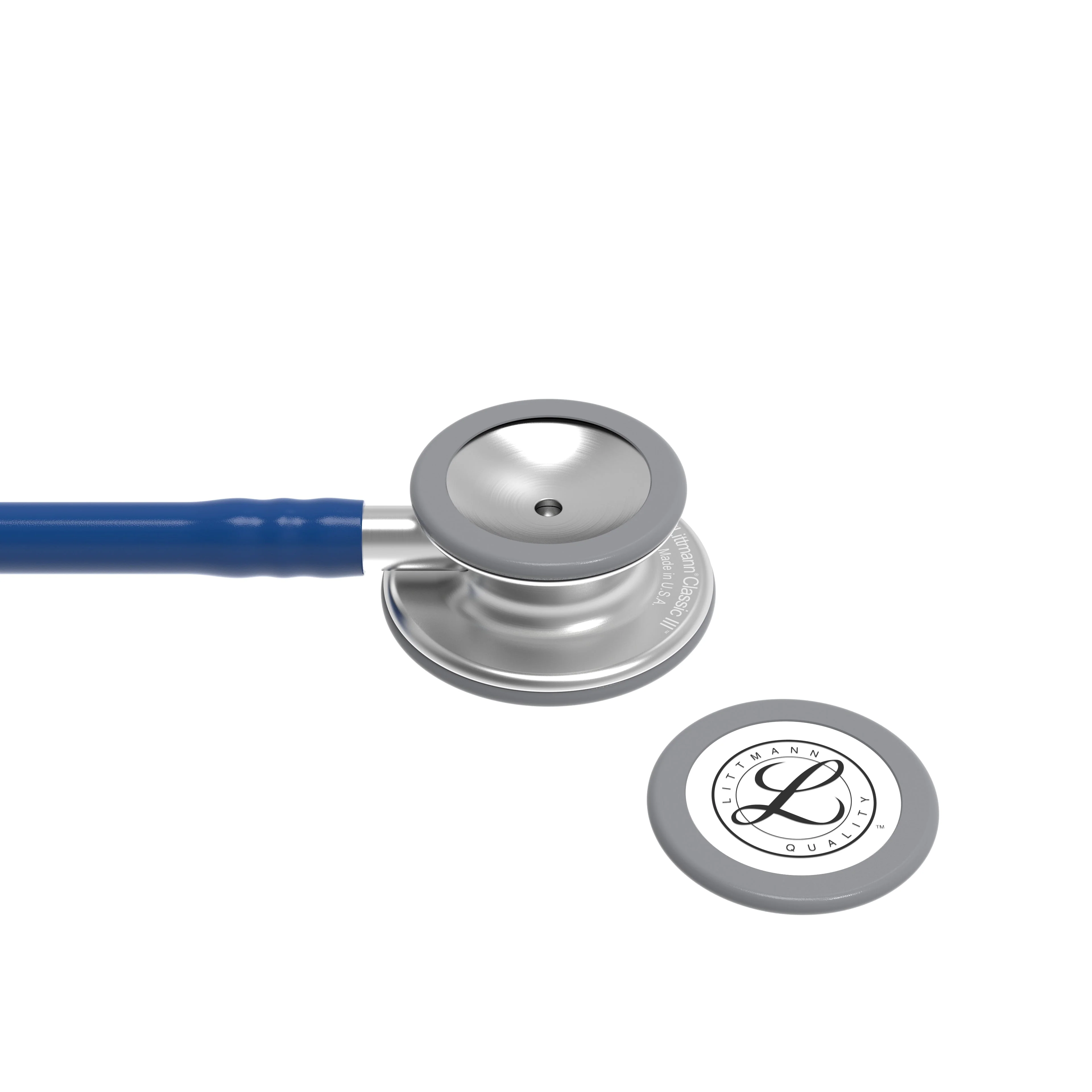 Littmann Classic III Monitoring Stethoscope: Navy Blue 5622 - Over Engraved - Image 8