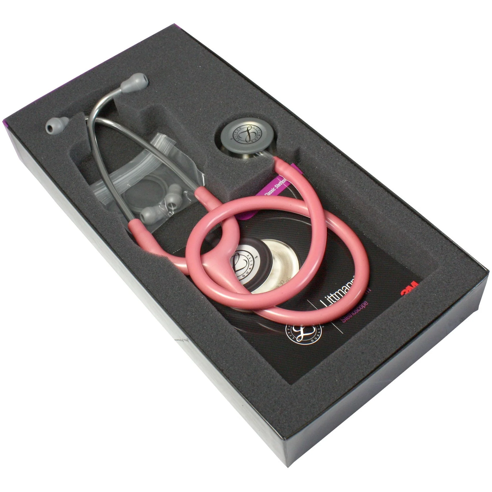 Littmann Classic III Monitoring Stethoscope: Pearl Pink 5633 - Over Engraved - Image 12