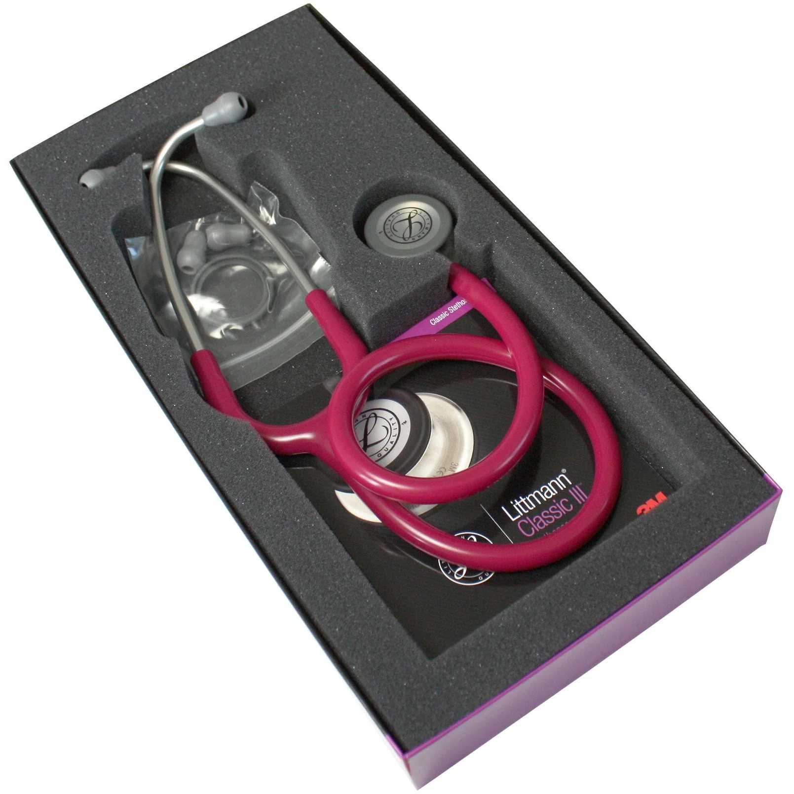 Littmann Classic III Monitoring Stethoscope: Raspberry 5648 - Over Engraved - Image 4