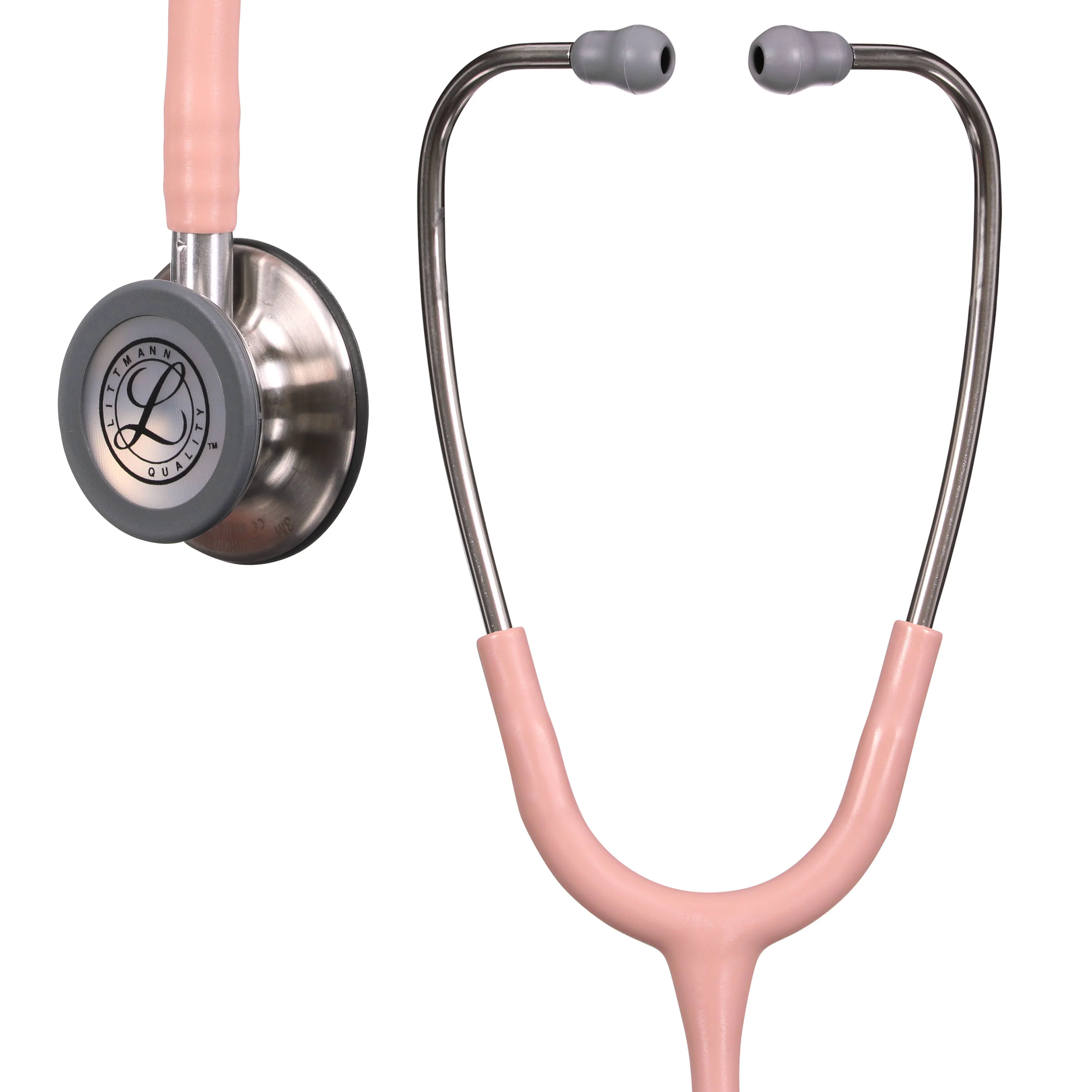 Littmann Classic III Monitoring Stethoscope: Satin Champagne Rose Tube 5910C - Over Engraved - Image 2