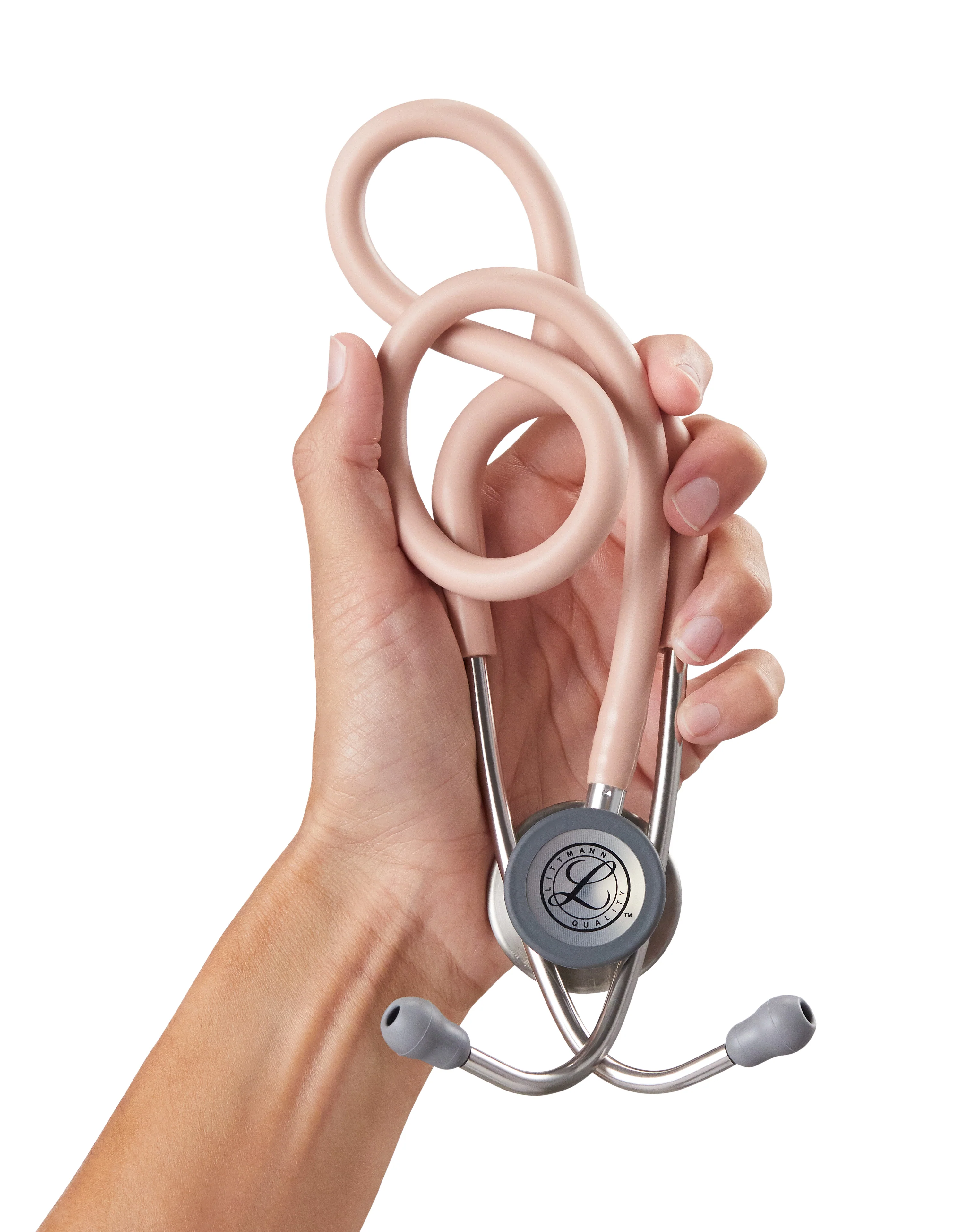 Littmann Classic III Monitoring Stethoscope: Satin Champagne Rose Tube 5910C - Over Engraved - Image 4