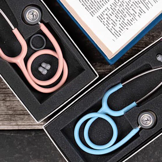 Littmann Classic III Monitoring Stethoscope: Satin Champagne Rose Tube 5910C - Over Engraved - Image 6