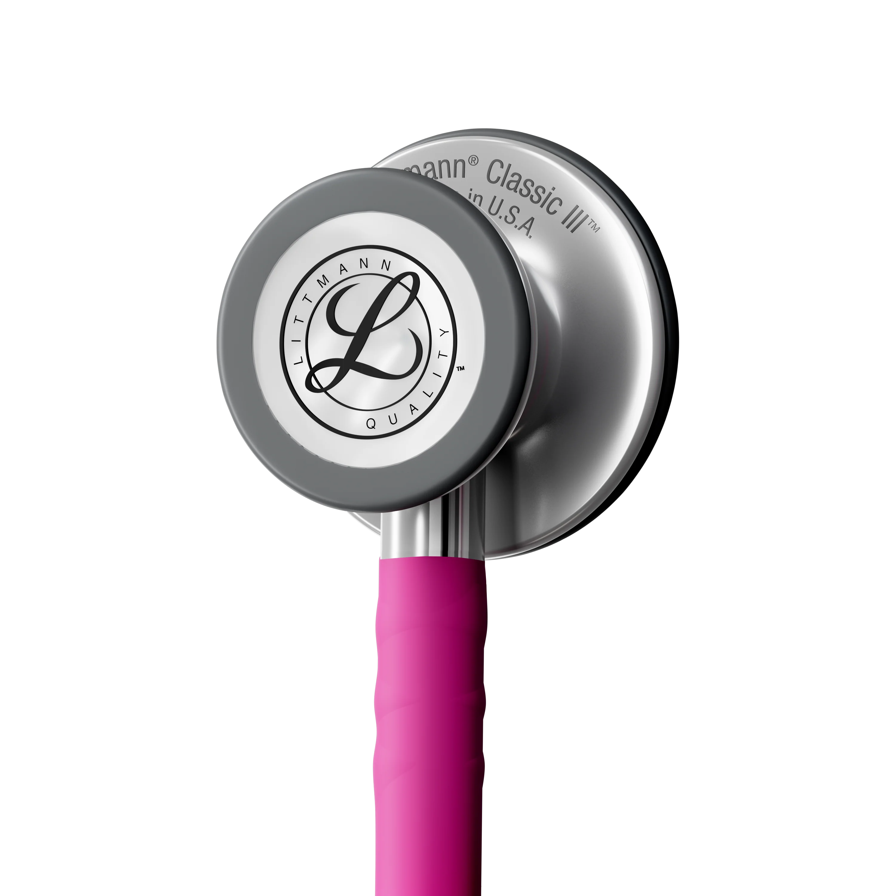 Littmann Classic III Monitoring Stethoscope: Satin Raspberry Tube 5648C - Image 4